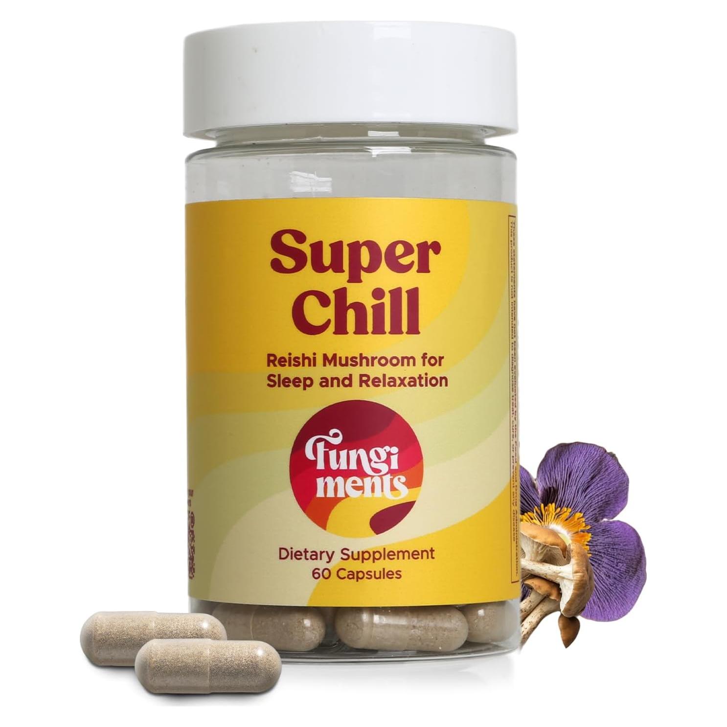 Suplemento Super Chill Fungiments - 60 Cápsulas Relajantes