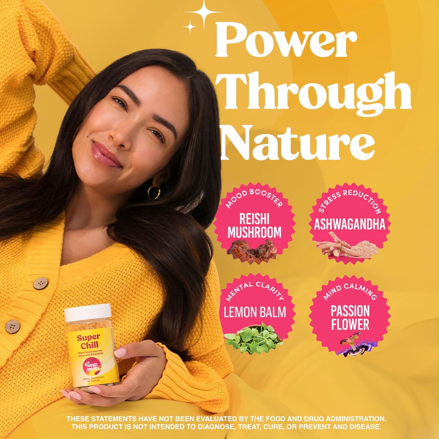 Suplemento Super Chill Fungiments - 60 Cápsulas Relajantes