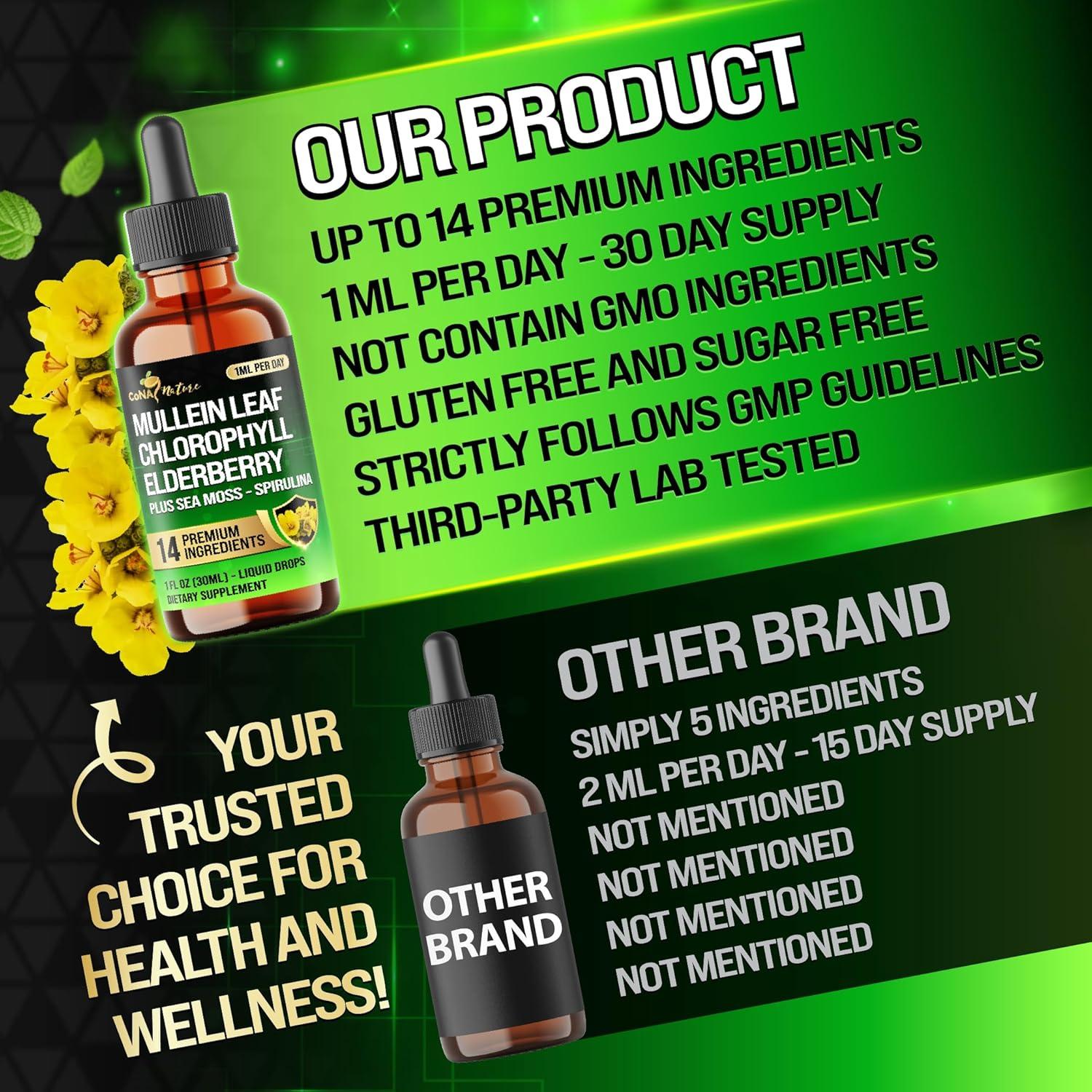 Gotas Líquidas 14en1 Mullein - Apoyo Respiratorio 29.57 ml