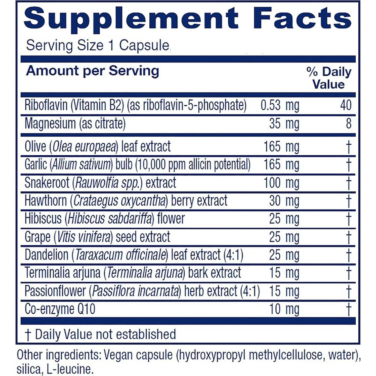 Suplemento Vegano Vitanica Rauwolfia Extra 180 Cápsulas