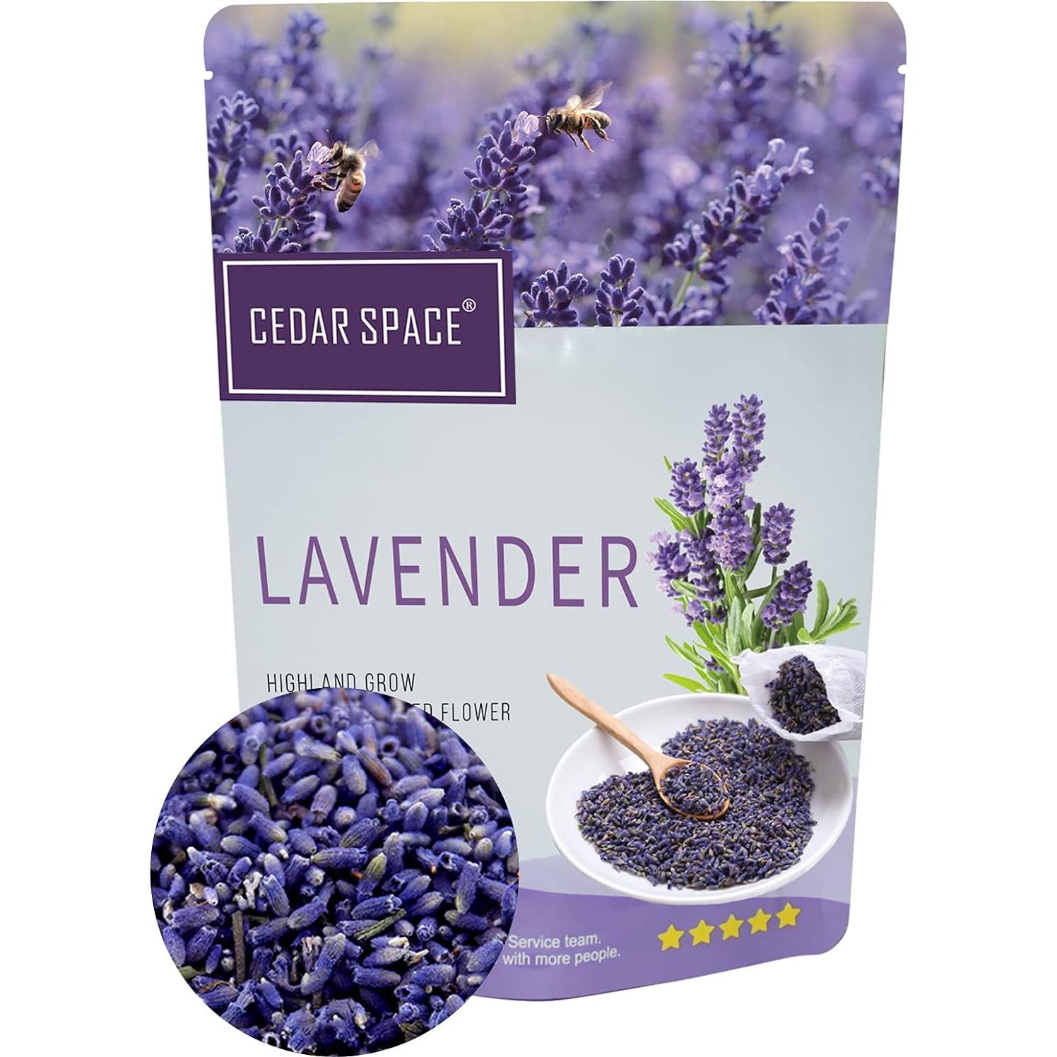 Flores Secas de Lavanda Cedar Space 70g para Aromaterapia