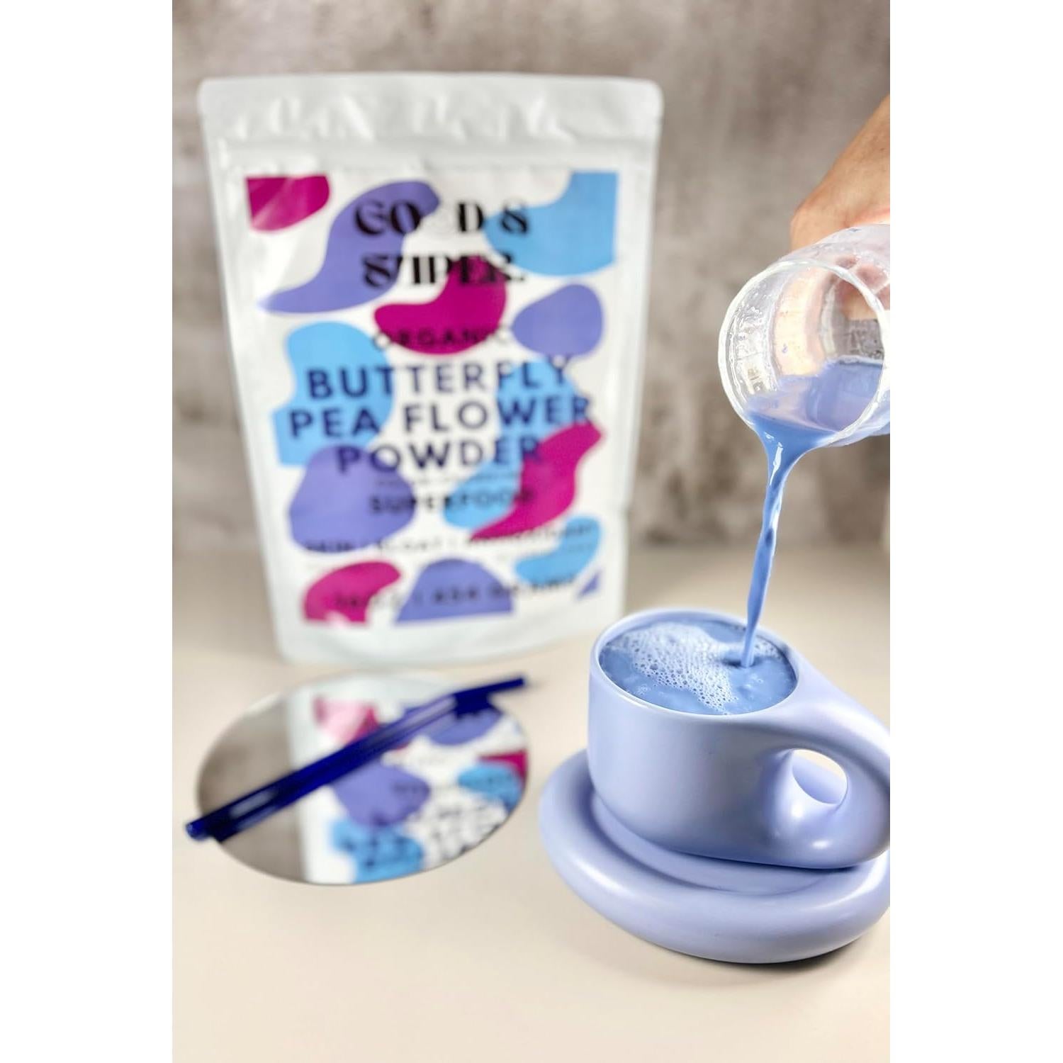 Polvo de Flor de Guisante Mariposa Orgánico 453g - Good & Super