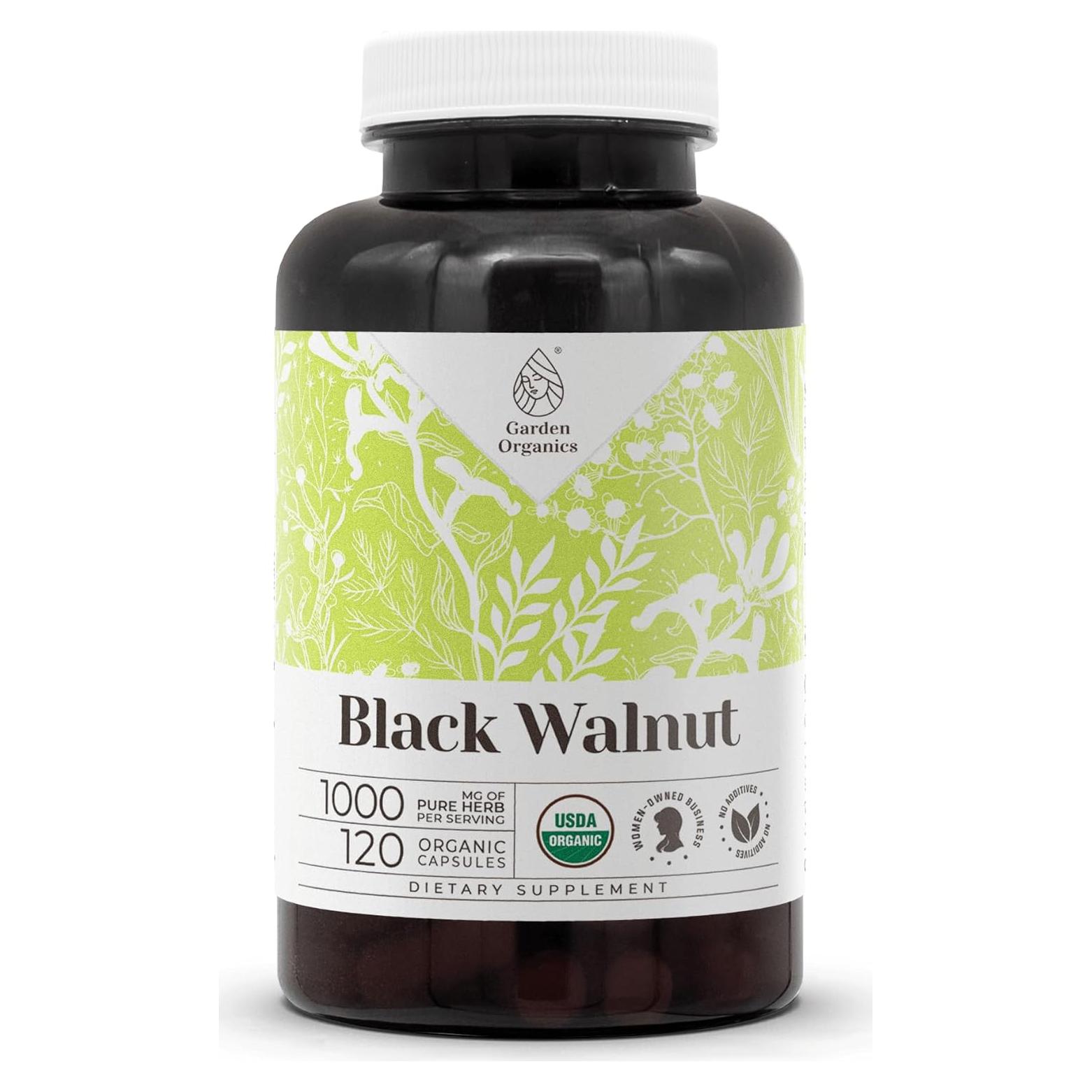 Nuez Negra Garden Organics 120 Cápsulas Suplemento Herbal