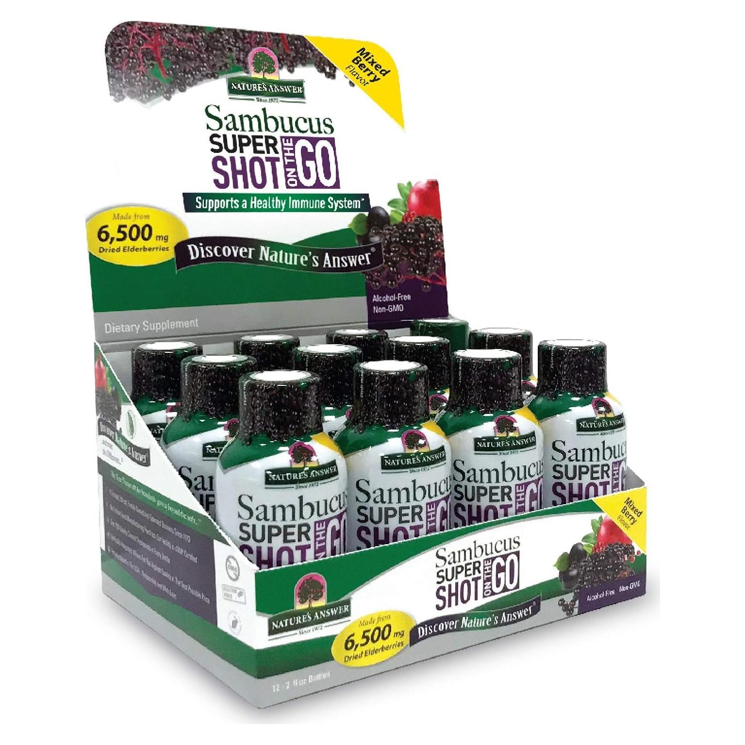 Disparo de Inmunidad Sambucus Nature's Answer 12x2oz Sin Alcohol