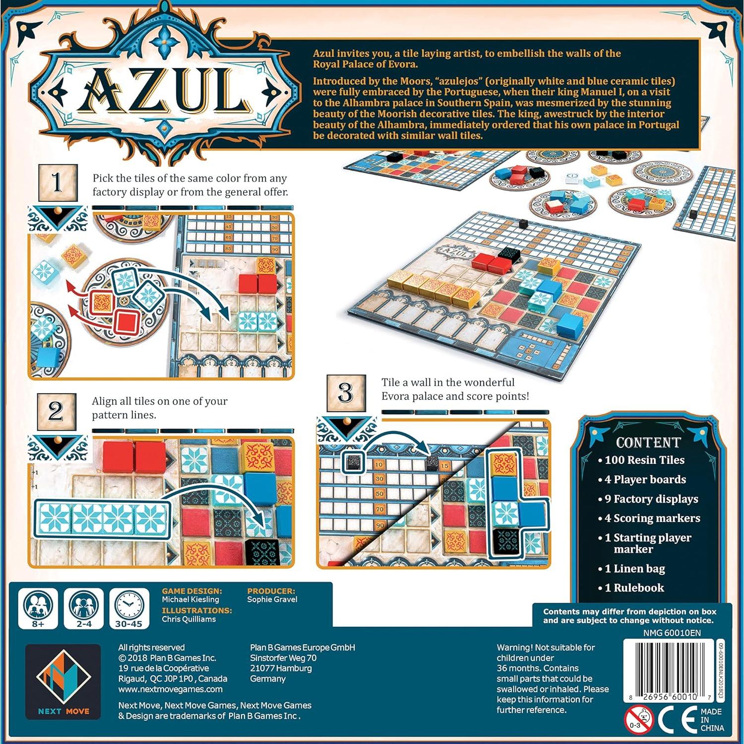 Juego de Mesa Azul - Plan B Games - Estrategia 2-4 Jugadores