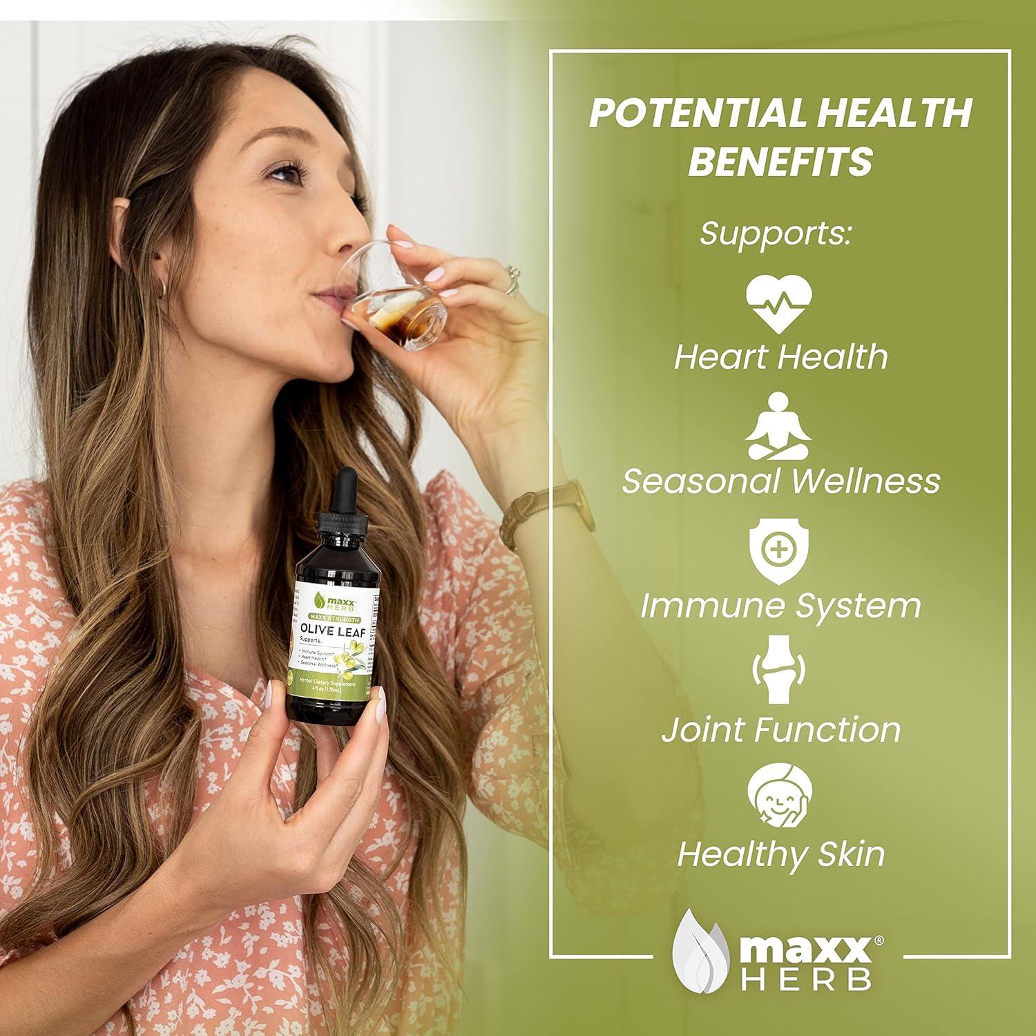 Extracto Líquido de Hoja de Olivo Maxx Herb - 4 Botellas 120 ml