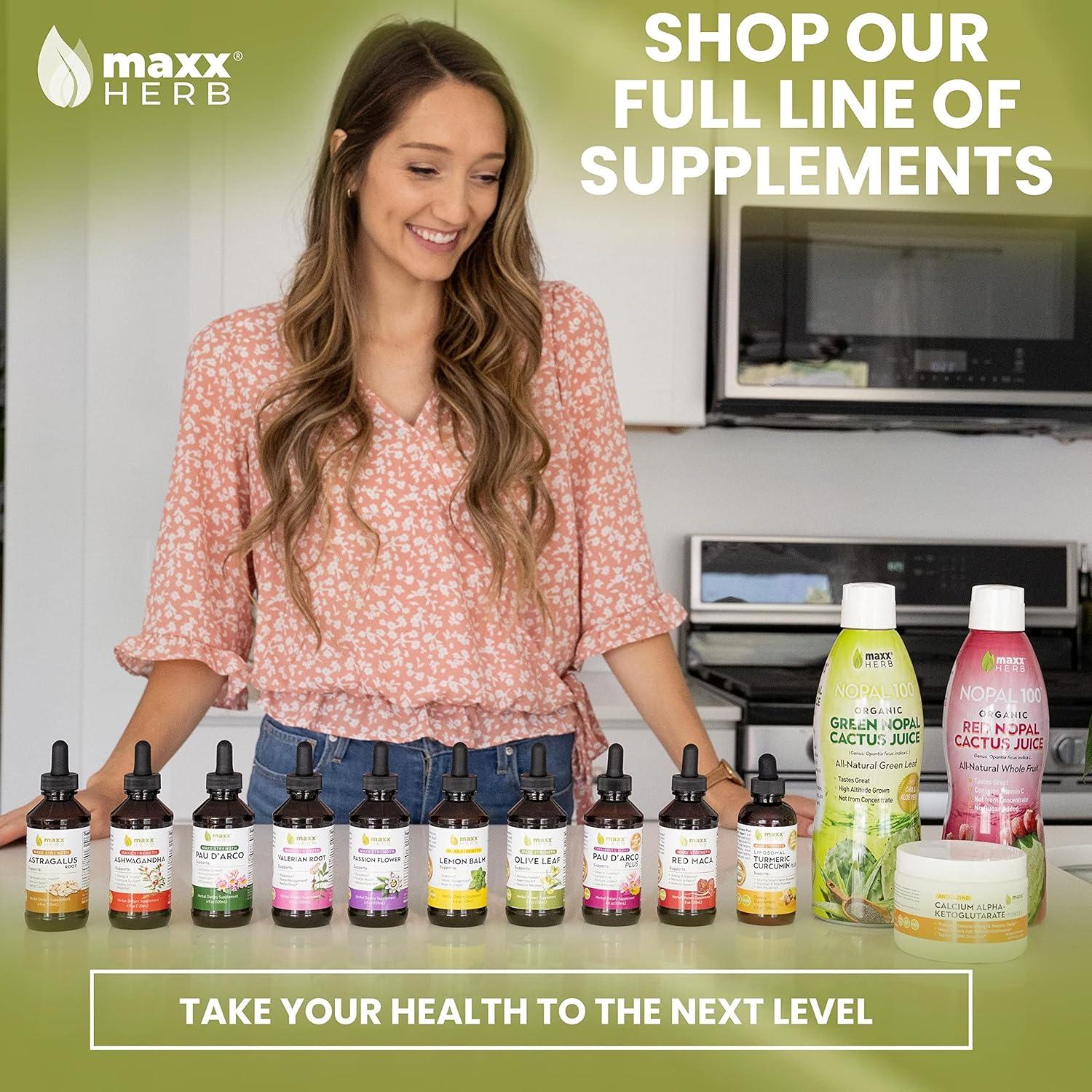 Extracto Líquido de Hoja de Olivo Maxx Herb - 4 Botellas 120 ml