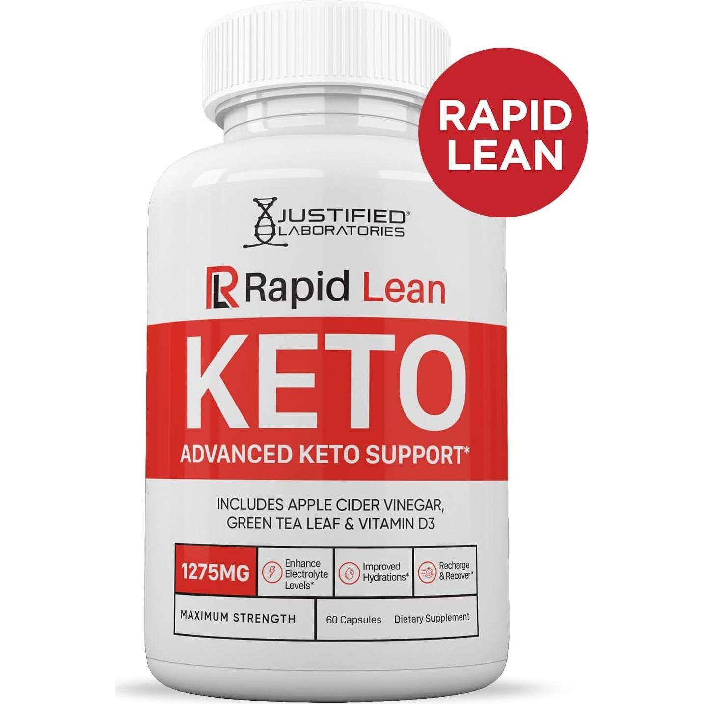 Píldoras Rapid Lean Keto ACV 1275MG - 60 Cápsulas Vegetales