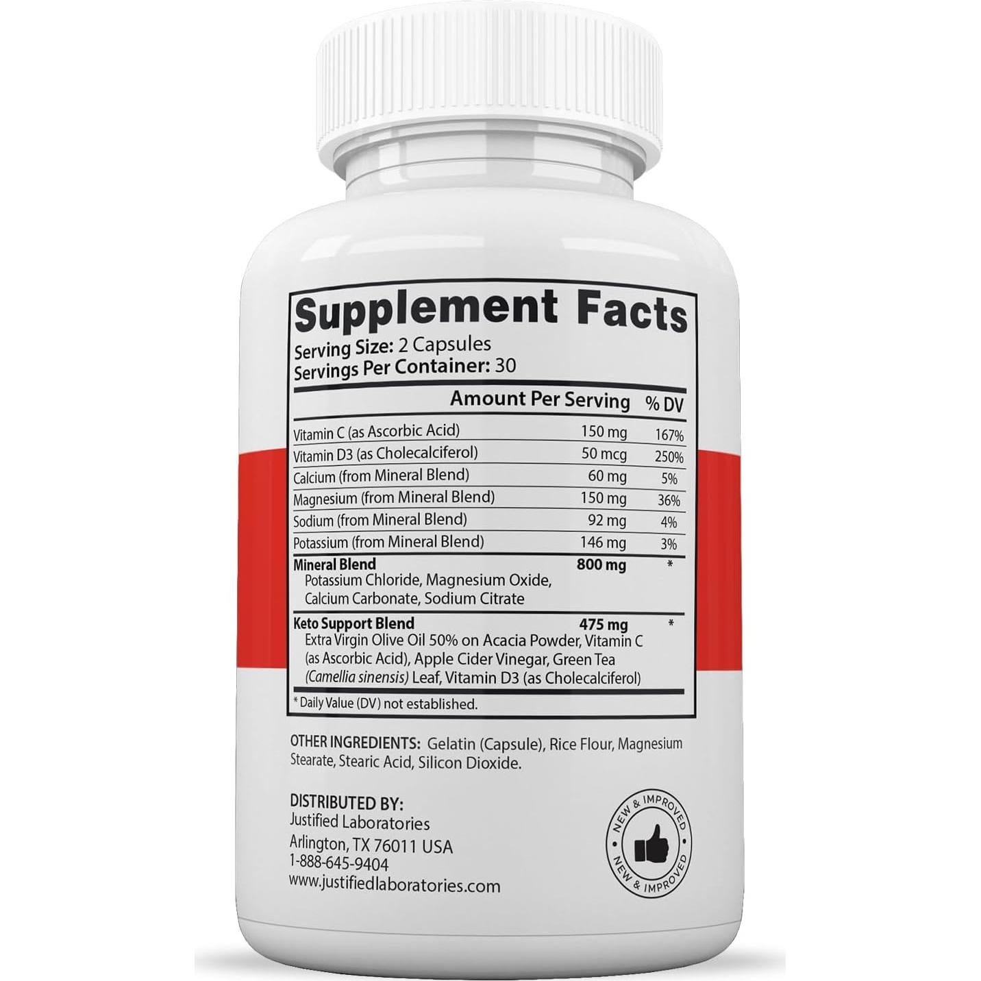 Píldoras Rapid Lean Keto ACV 1275MG - 60 Cápsulas Vegetales