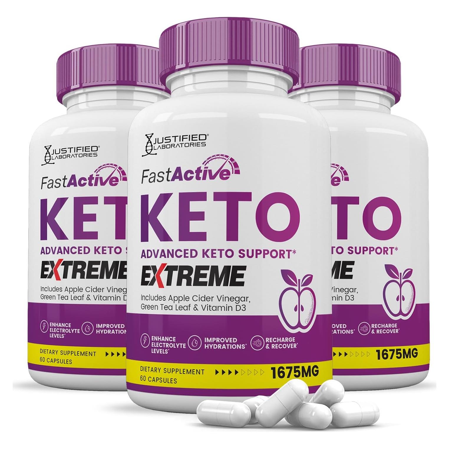 Pastillas Keto ACV Extremas 1675MG Laboratorios Justificados 180 Cápsulas