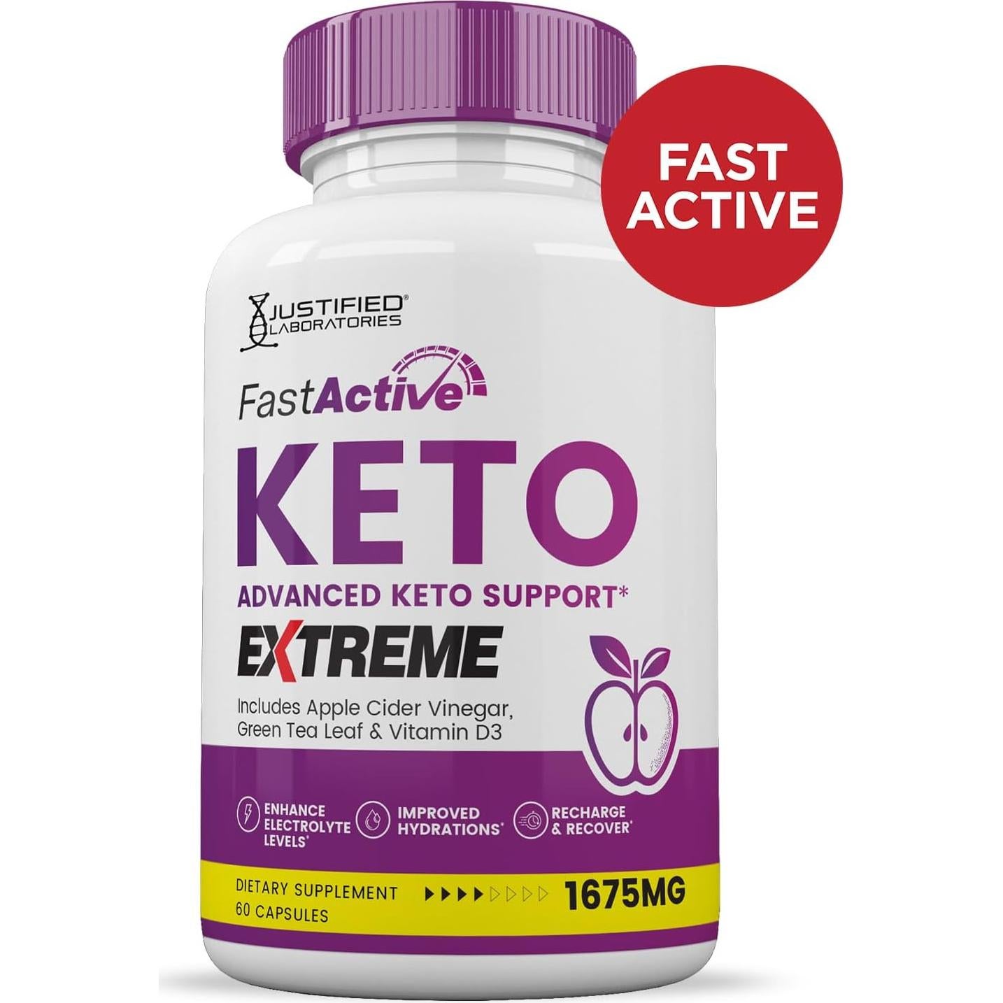 Pastillas Keto ACV Extremas 1675MG Laboratorios Justificados 180 Cápsulas