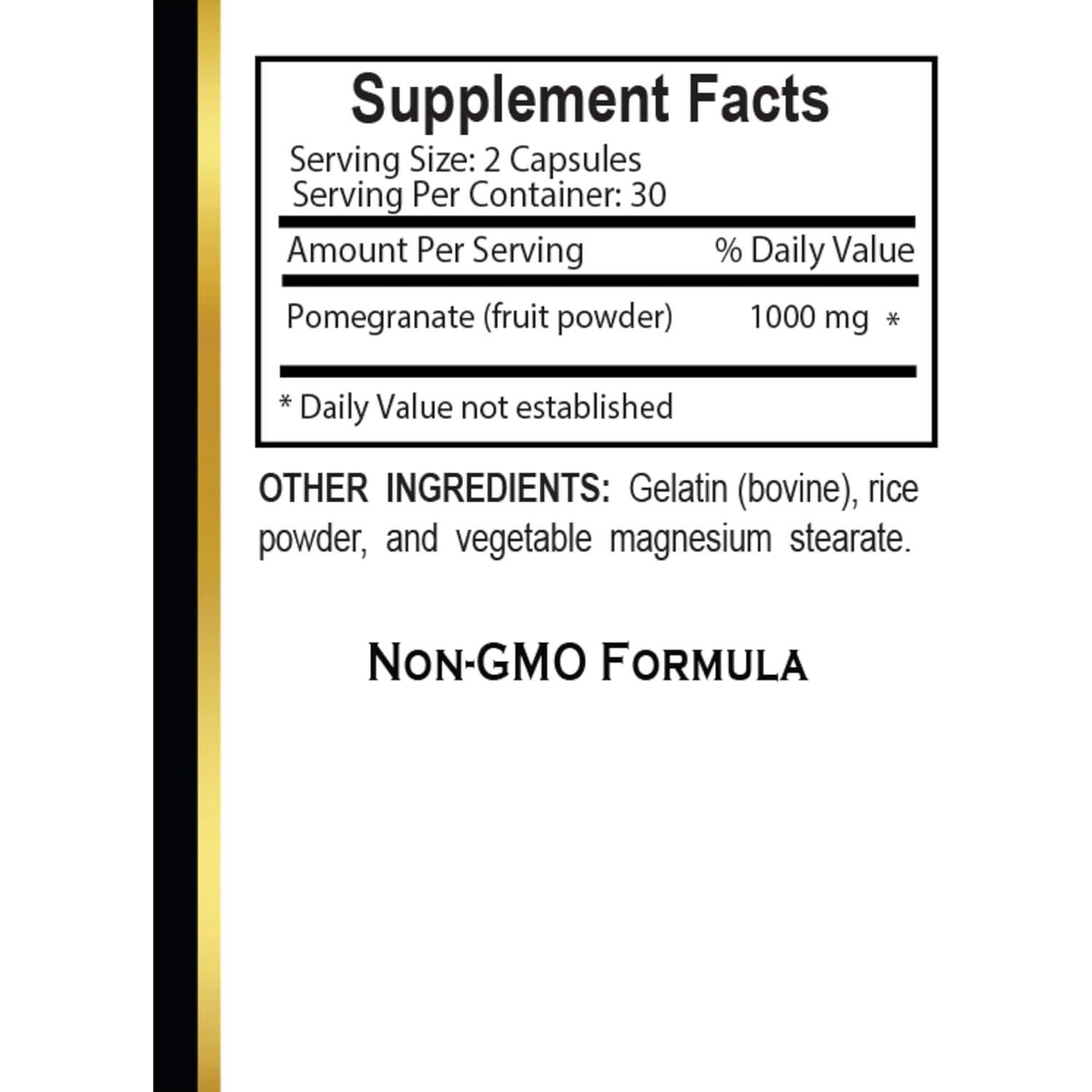 Suplemento de Extracto de Granada Vitalabs - 60 Cápsulas