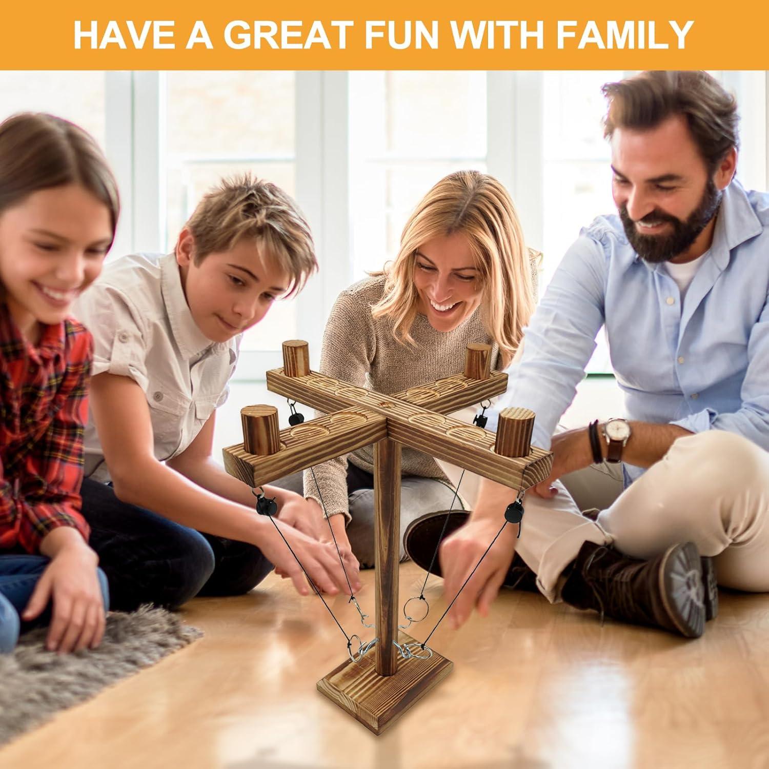 Juego de Gancho y Anillo Gelabur - Madera Ecológica 30 cm