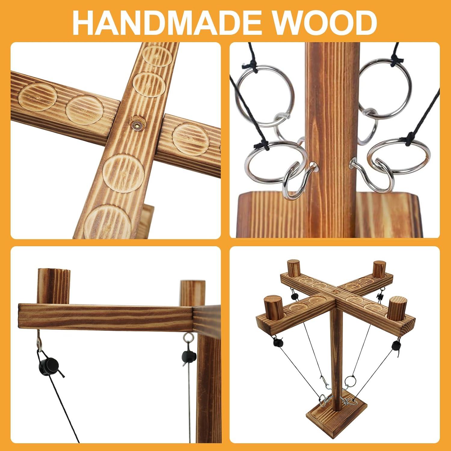 Juego de Gancho y Anillo Gelabur - Madera Ecológica 30 cm