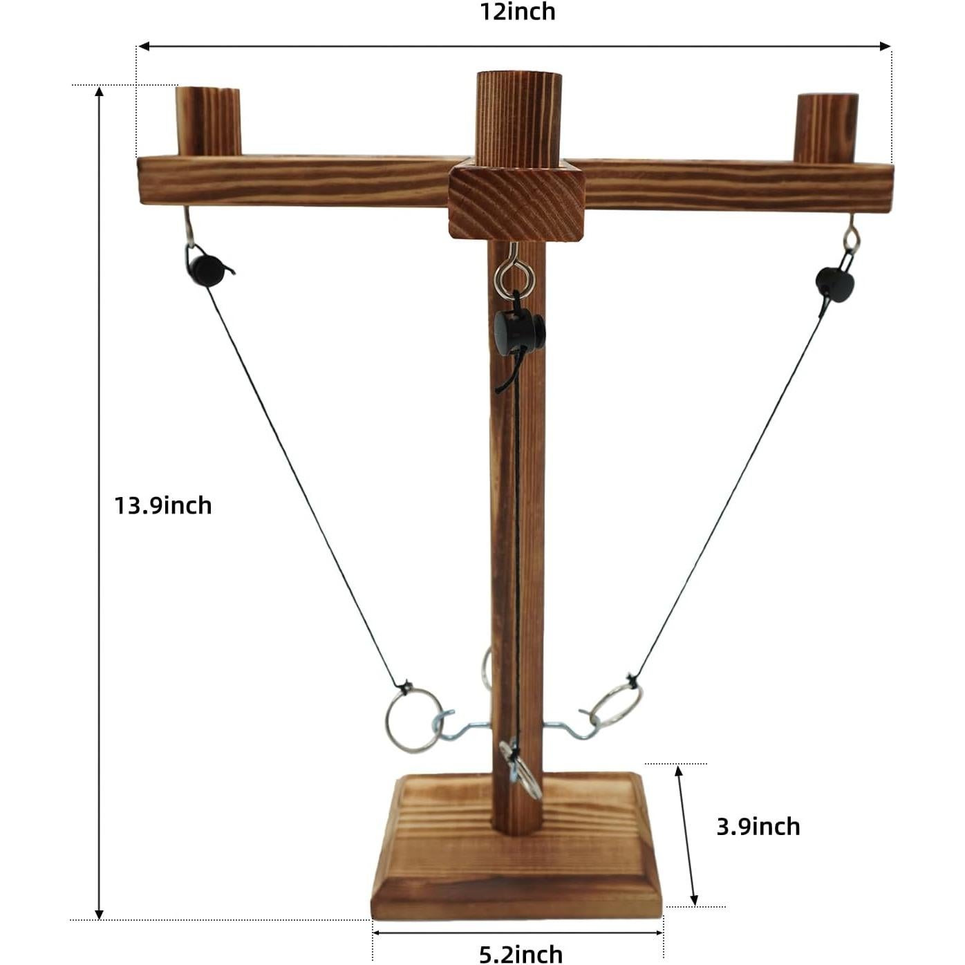Juego de Gancho y Anillo Gelabur - Madera Ecológica 30 cm