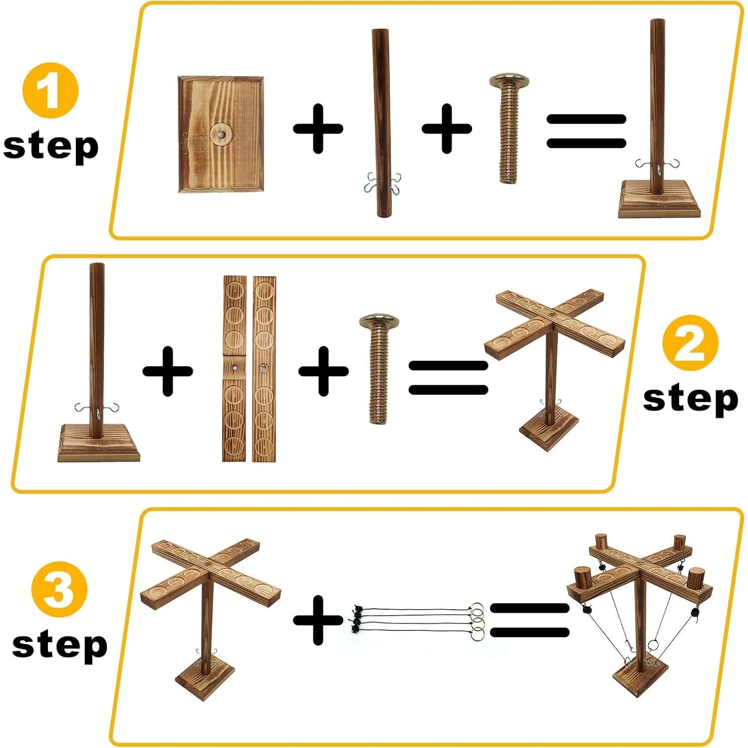 Juego de Gancho y Anillo Gelabur - Madera Ecológica 30 cm