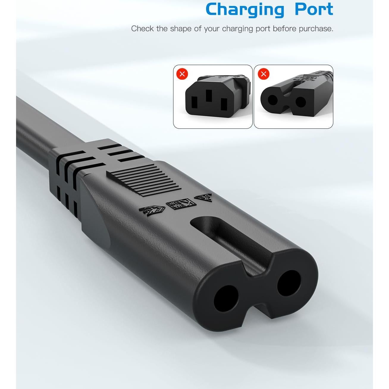 Cable de Alimentación AC SUPERER 1,22 m para Xbox y PS