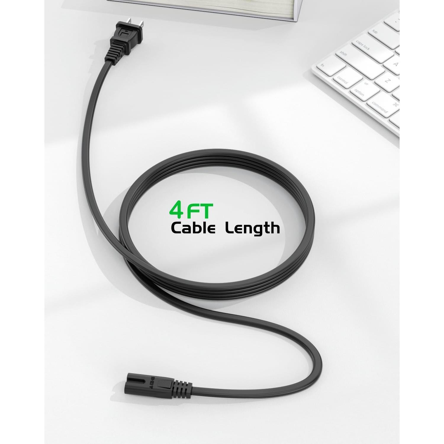Cable de Alimentación AC SUPERER 1,22 m para Xbox y PS