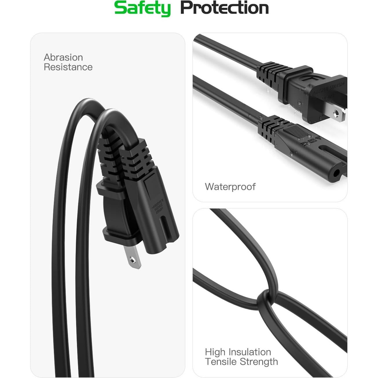 Cable de Alimentación AC SUPERER 1,22 m para Xbox y PS