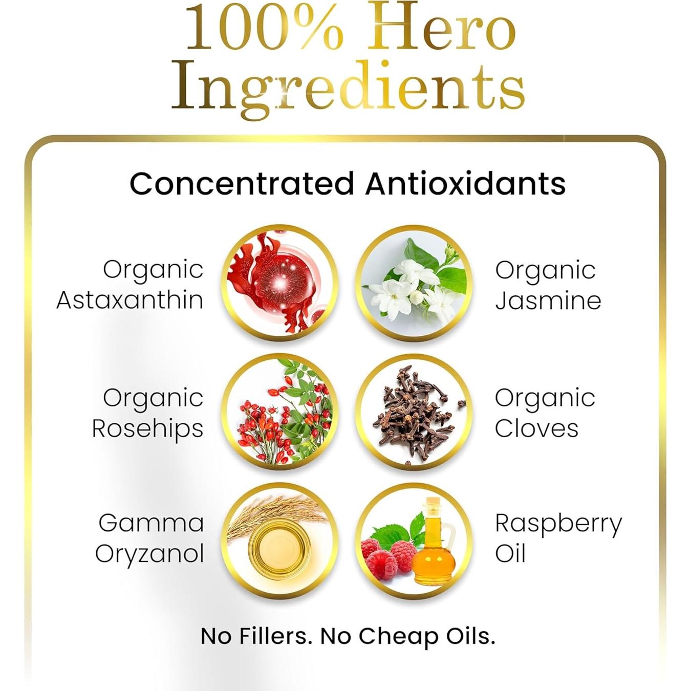 Suero Facial Antioxidante Luxe Beauty con Astaxantina Orgánica 136g