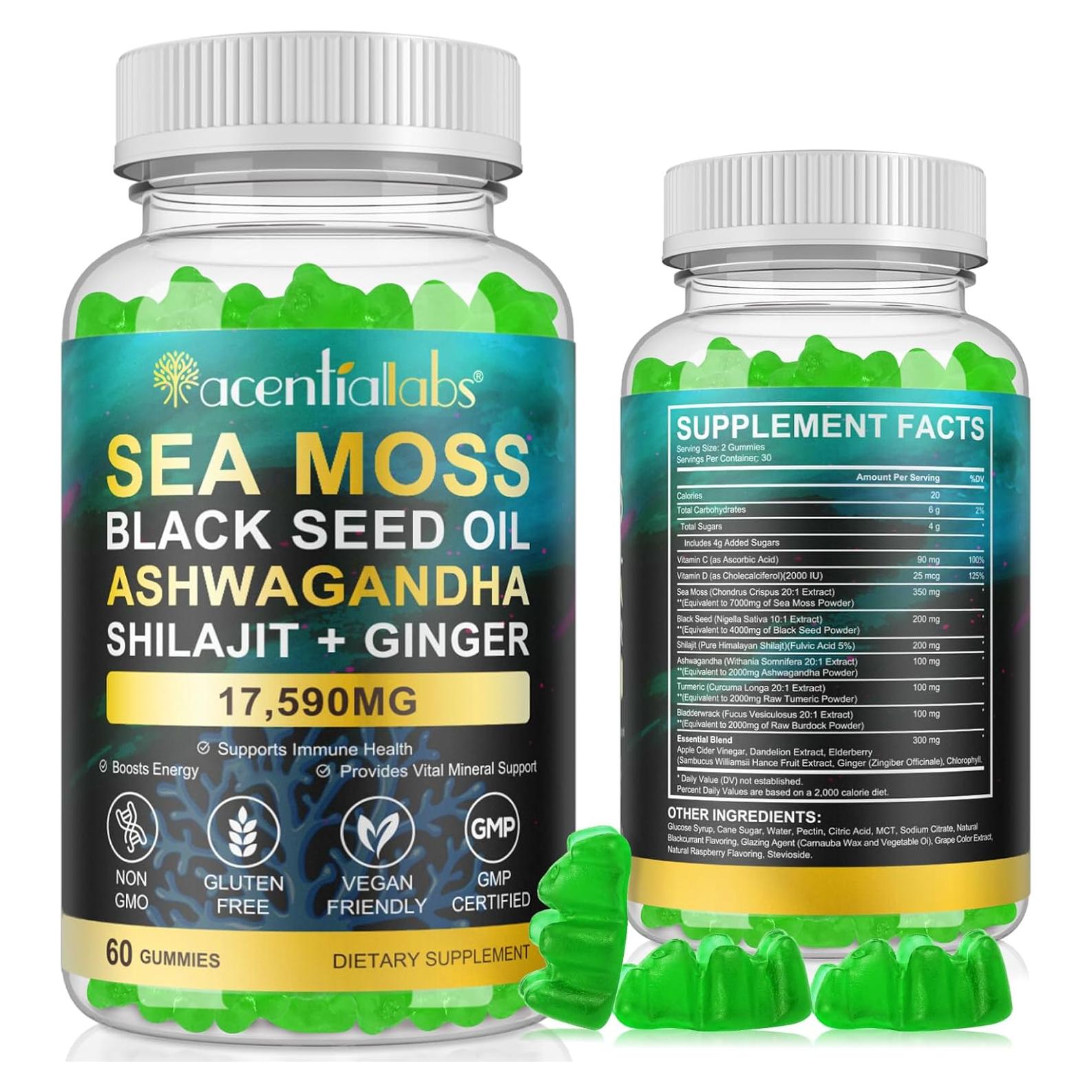 Gomitas de Musgo Marino FSLHCY con Aceite de Semilla Negra 60u