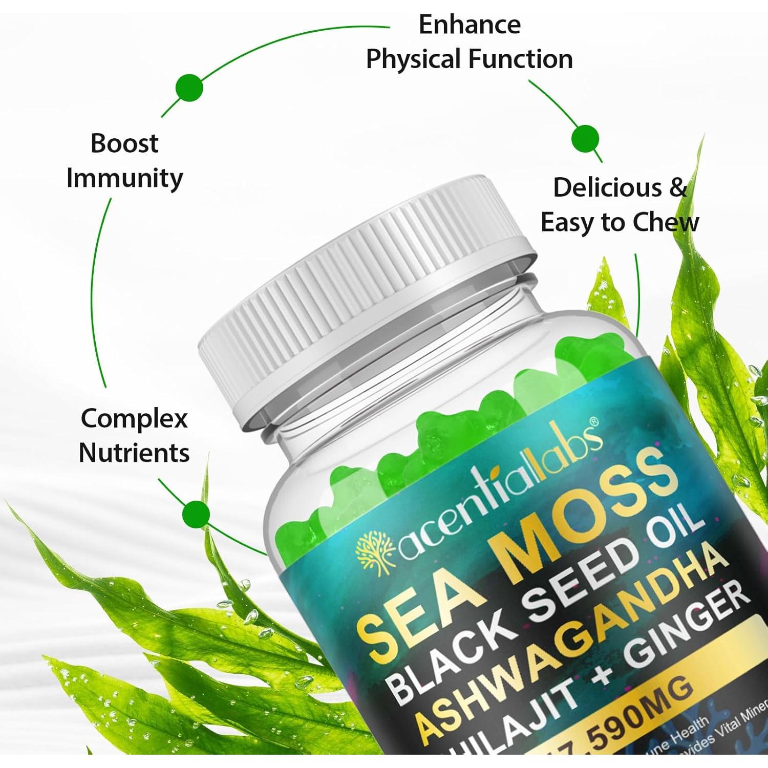 Gomitas de Musgo Marino FSLHCY con Aceite de Semilla Negra 60u