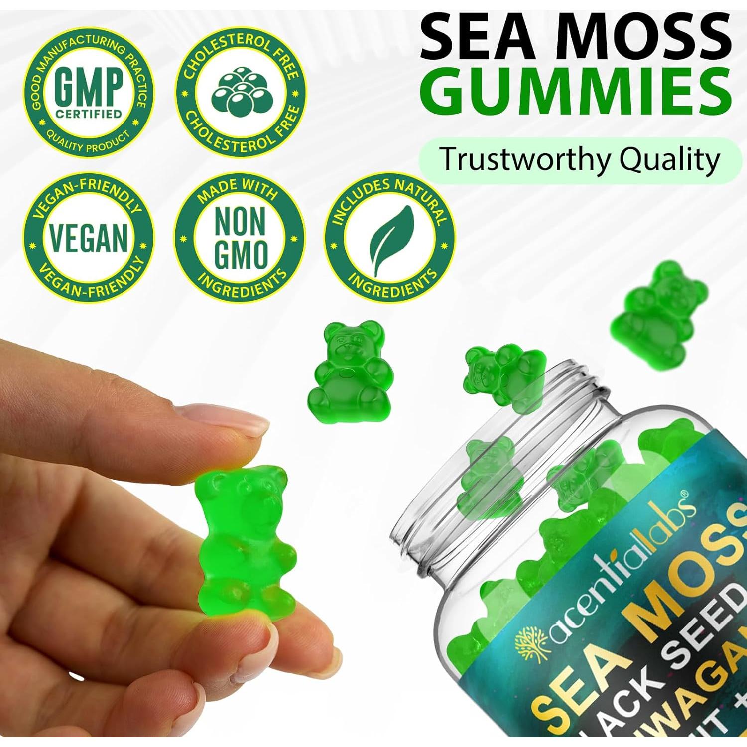 Gomitas de Musgo Marino FSLHCY con Aceite de Semilla Negra 60u