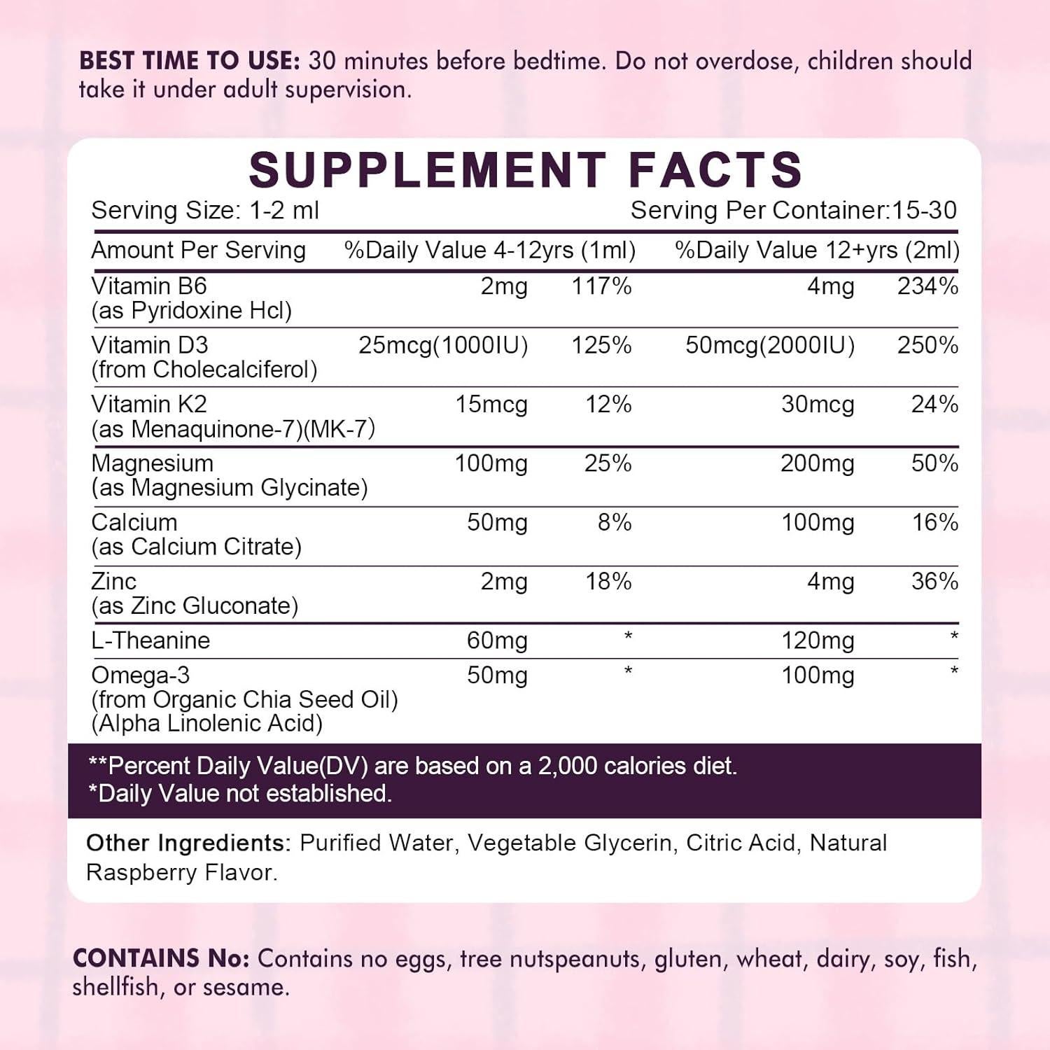 Gotas Líquidas de Glicinato de Magnesio LUCNVEM 2x30ml Frambuesa