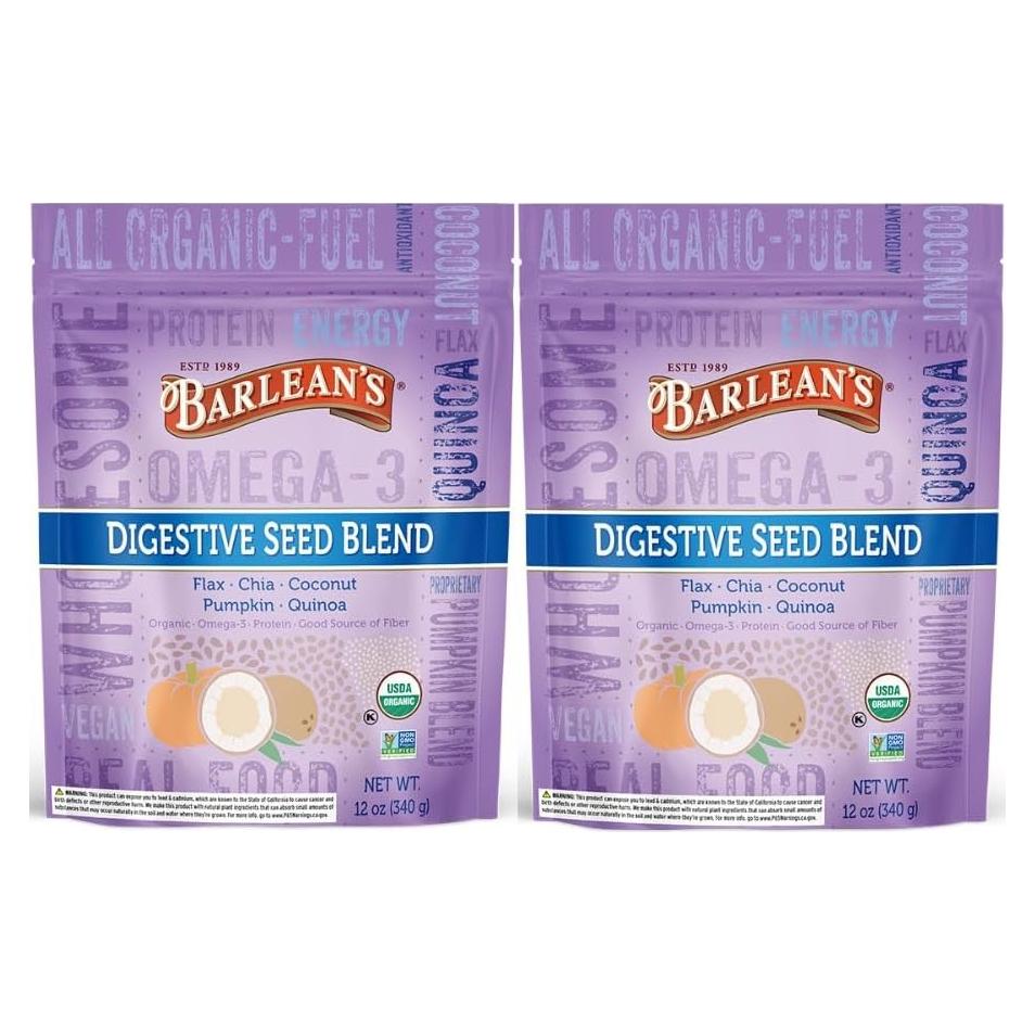 Suplemento de fibra Barlean's 340g - Mezcla de semillas digestivas