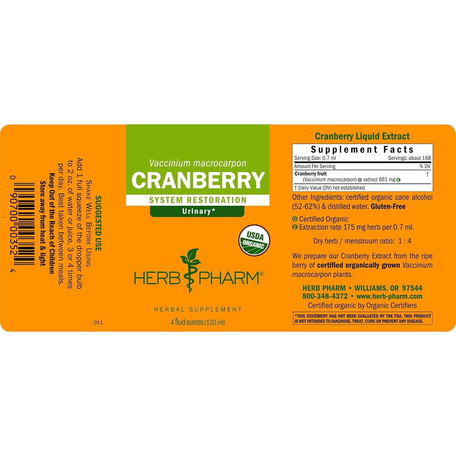 Extracto Líquido de Arándano Orgánico Herb Pharm 118ml