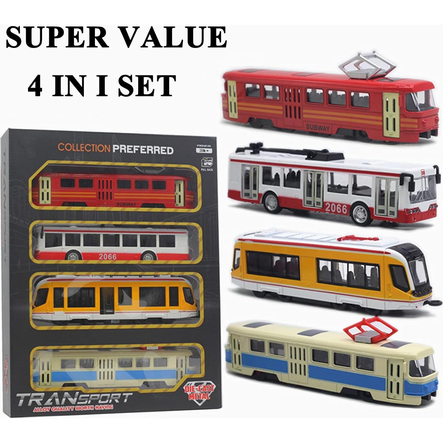 Juego de Trenes OTONOPI Set 4 Locomotoras Alta Velocidad