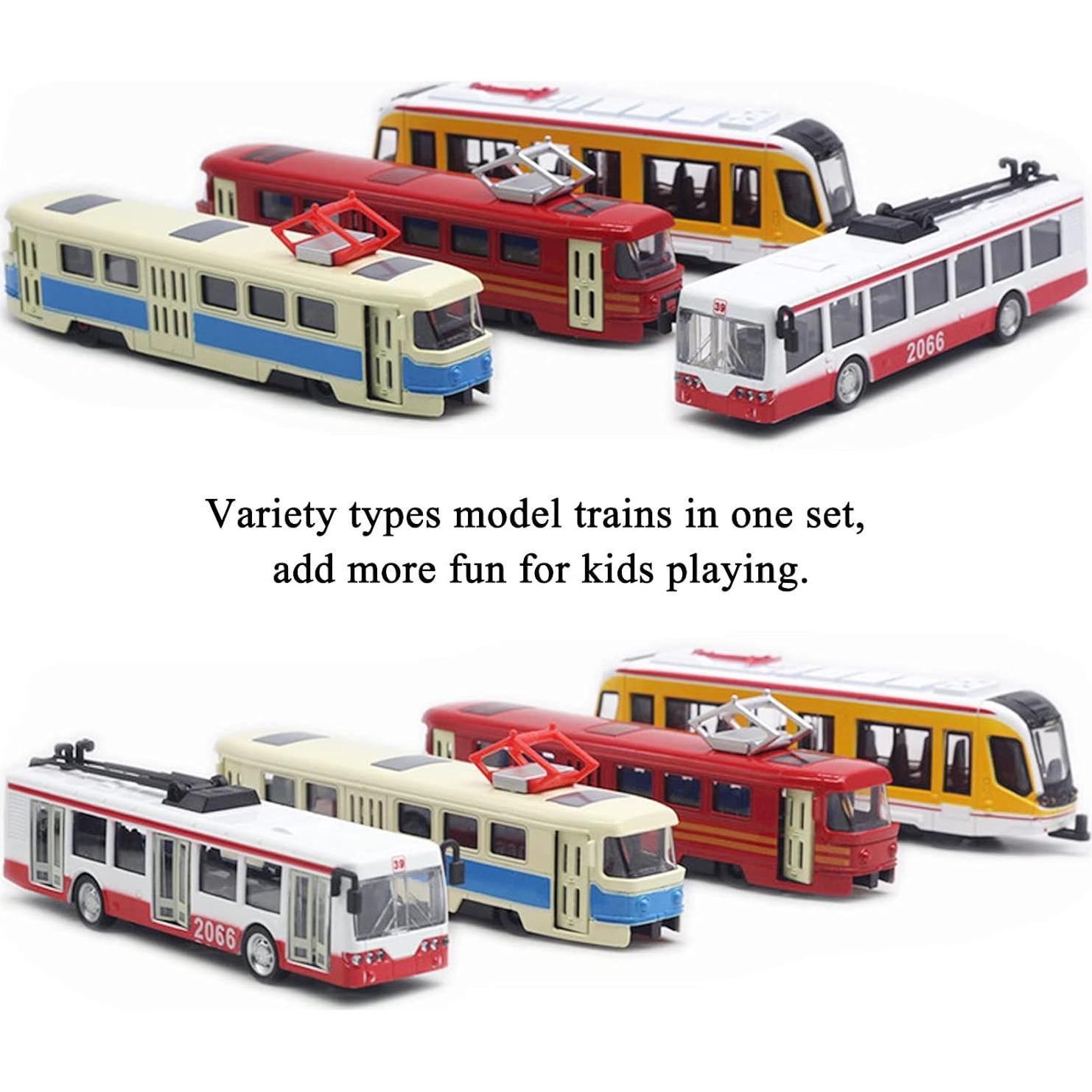 Juego de Trenes OTONOPI Set 4 Locomotoras Alta Velocidad