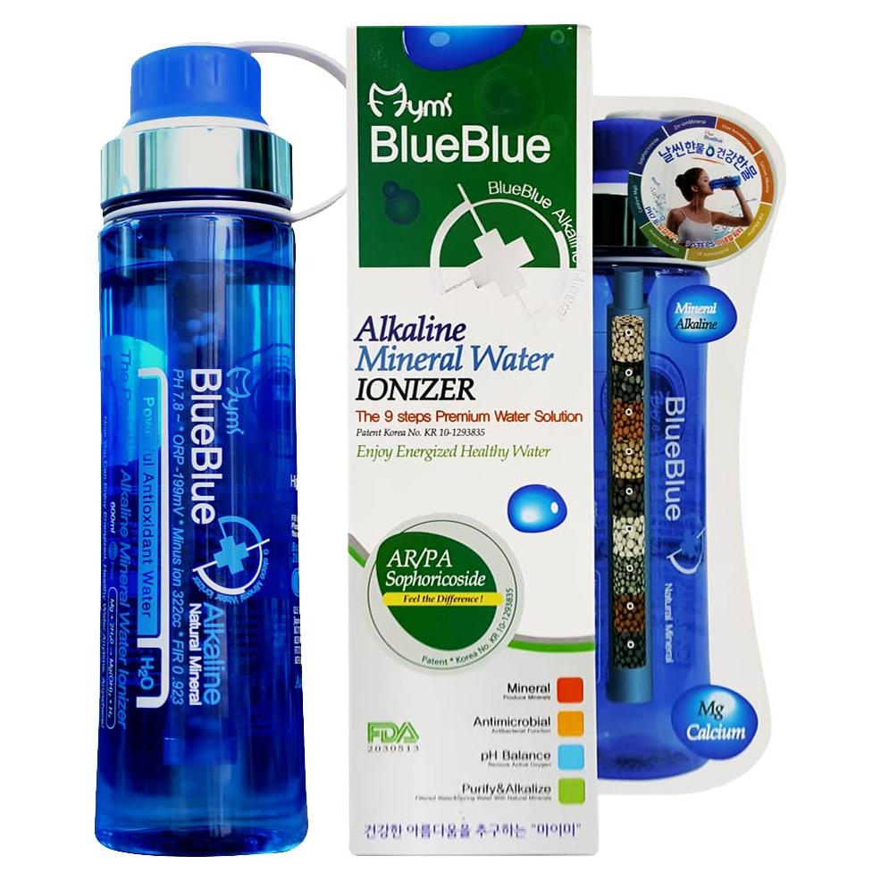 Botella Filtrante de Agua Alcalina Mymi BlueBlue 600 ML