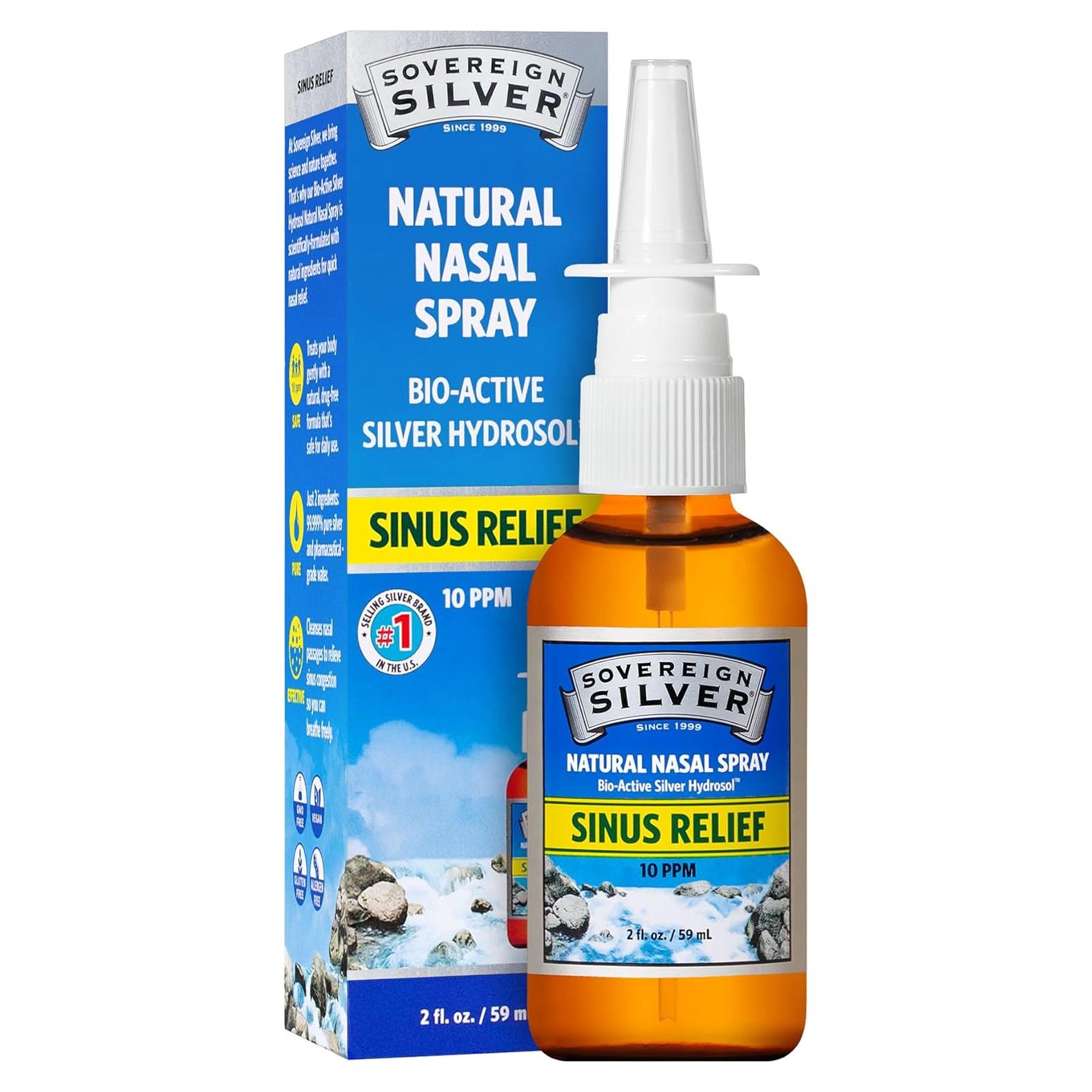 Spray Nasal de Plata Coloidal Sovereign Silver 59 mL