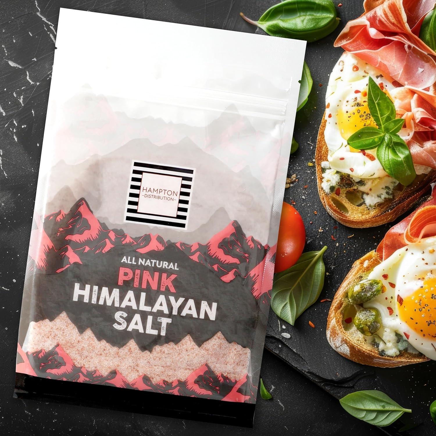 Sal Rosa del Himalaya 240g - Hampton Distribution, Grano Fino, Kosher