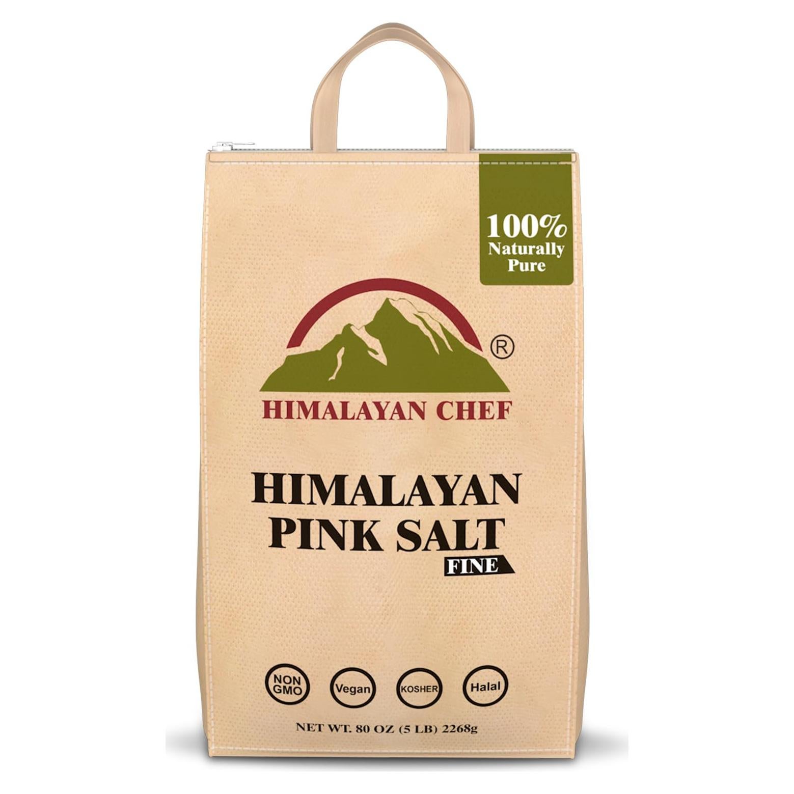 Sal Rosa del Himalaya Chef del Himalaya 2.27 kg Grano Fino Kosher