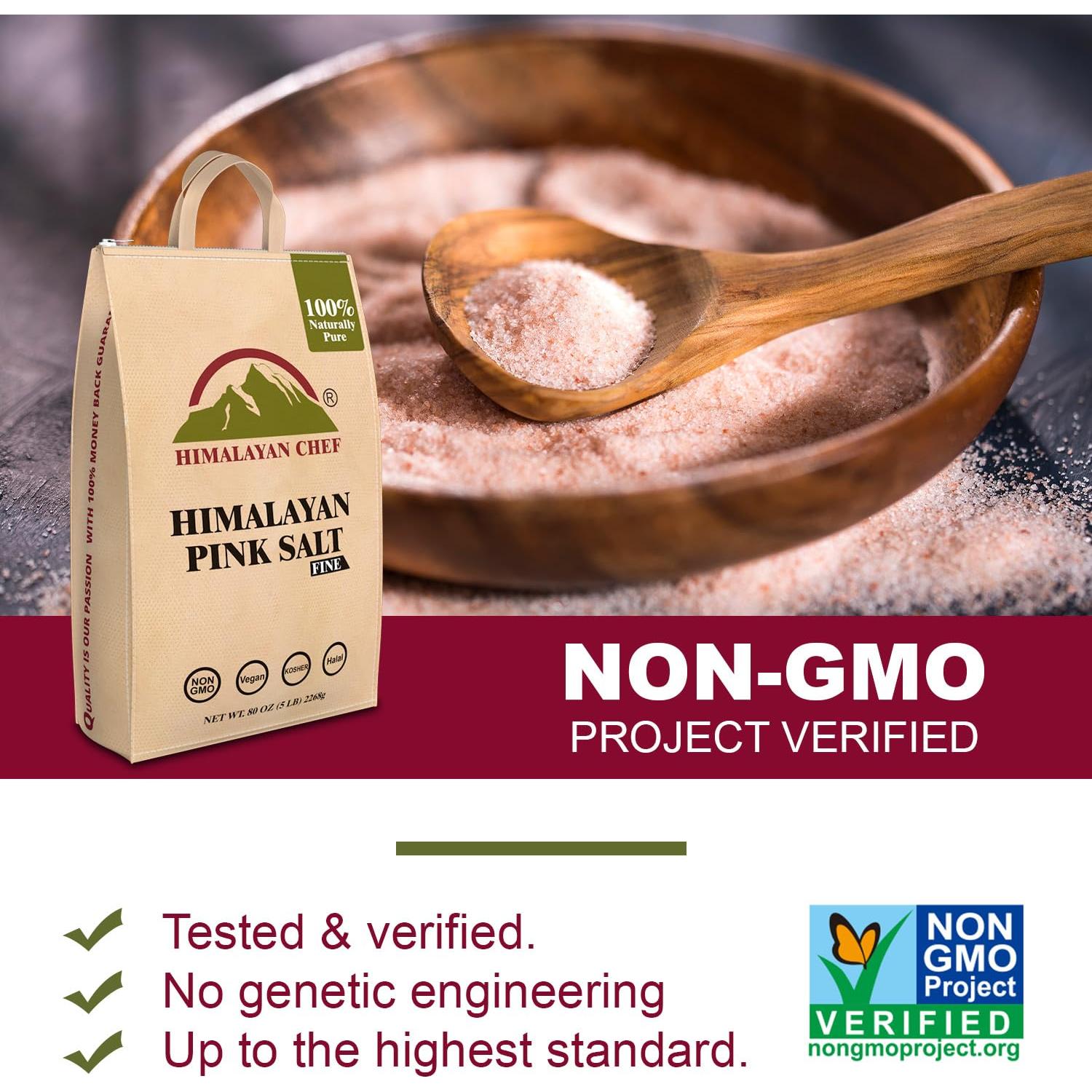 Sal Rosa del Himalaya Chef del Himalaya 2.27 kg Grano Fino Kosher