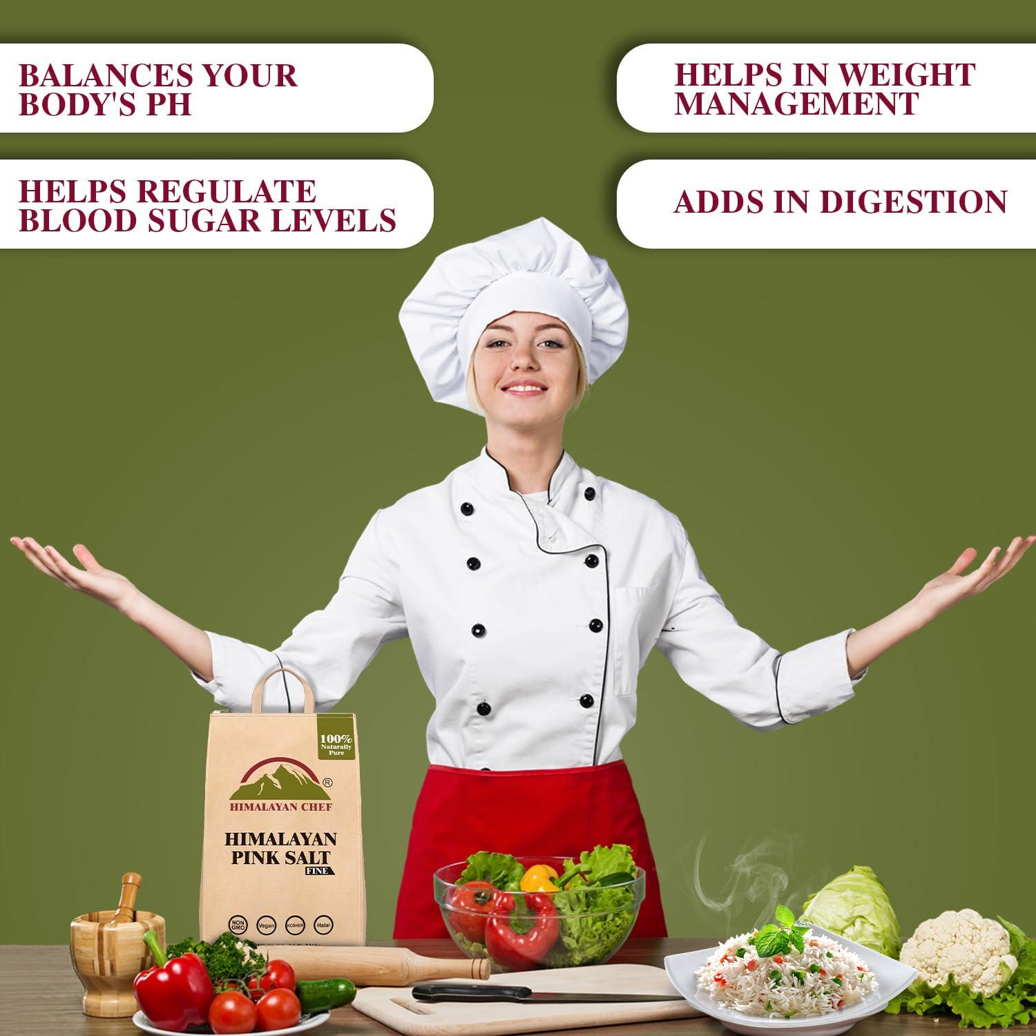 Sal Rosa del Himalaya Chef del Himalaya 2.27 kg Grano Fino Kosher