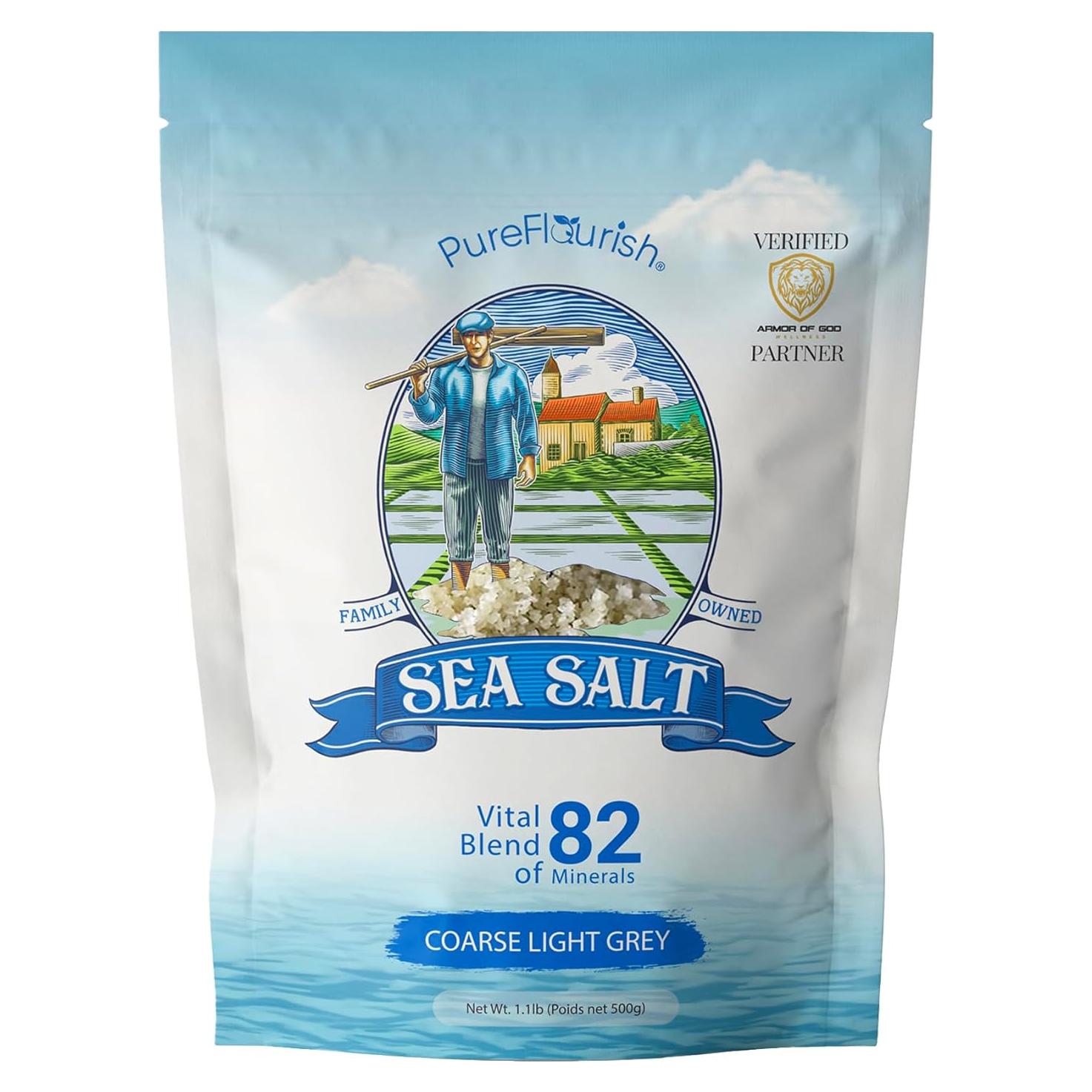 Sal Marina Gruesa Orgánica Lenzo 499g - Cosechada a Mano en Francia