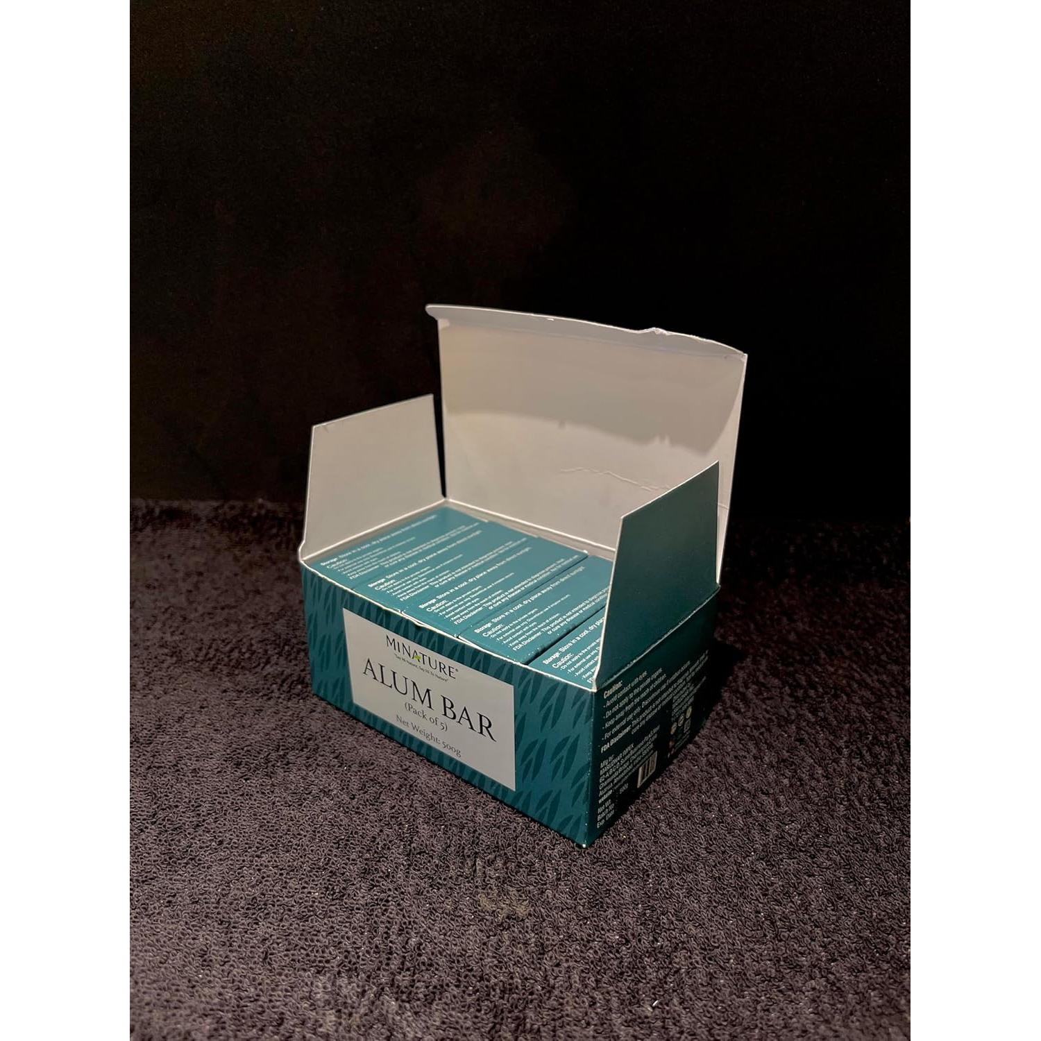 Barra de Alumbre Natural Mi Nature Pure - Paquete de 5 x 100g