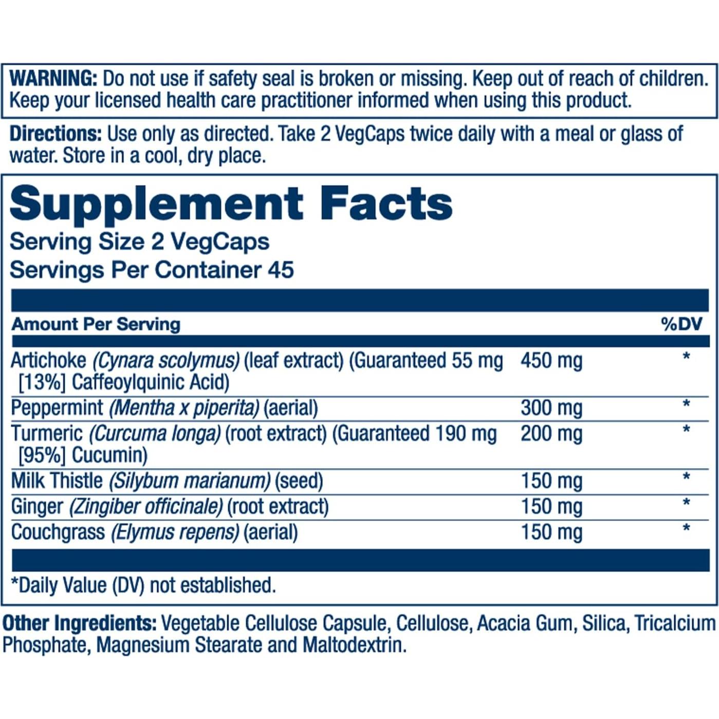 Fórmula de Soporte para Vesícula Biliar Solaray - 30 VegCaps