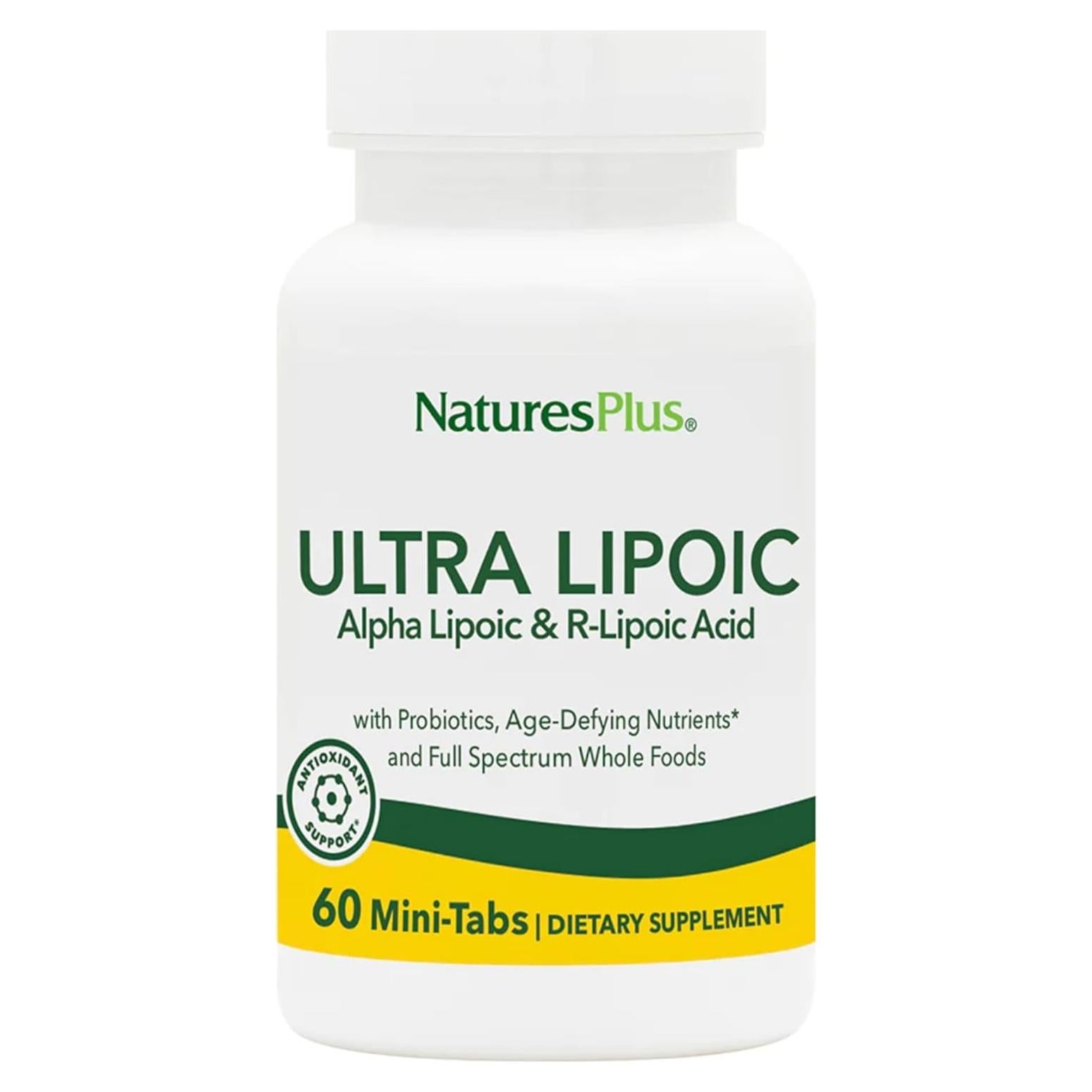 Suplemento Antioxidante Natures Plus Ultra Lipoic 60 Mini-Tabs