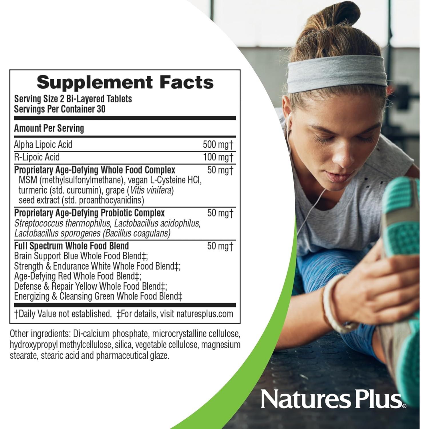 Suplemento Antioxidante Natures Plus Ultra Lipoic 60 Mini-Tabs