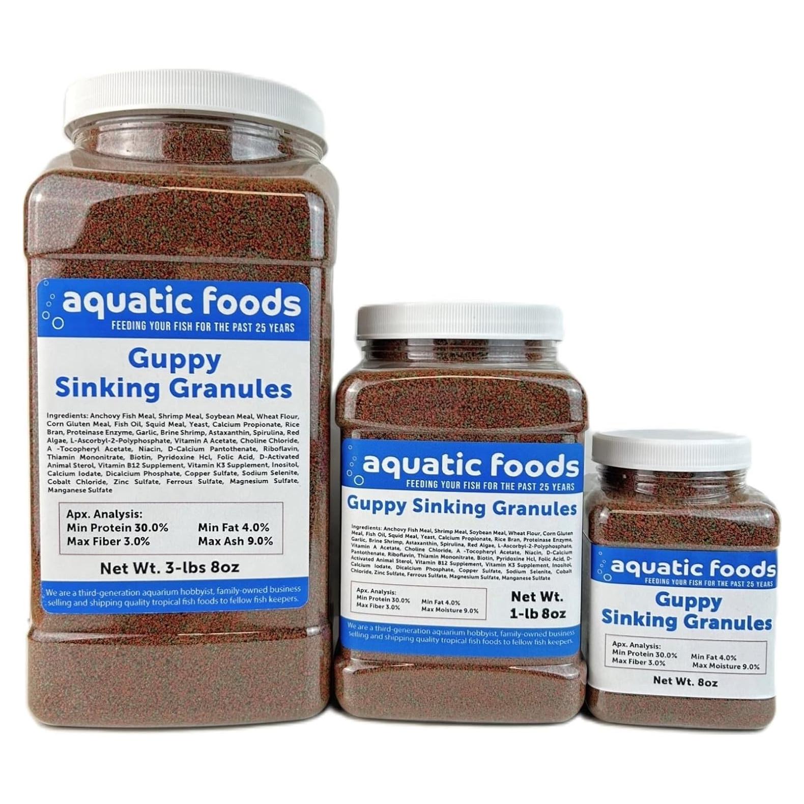 Gránulos Hundidores Aquatic Foods 1.5 kg para Guppies y Ciclidos