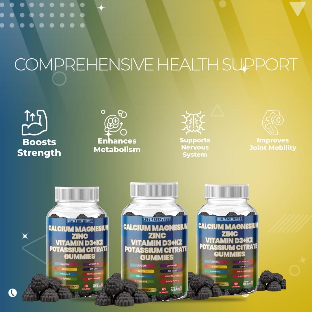 Gomitas de Calcio Sin Azúcar NutraPerfecto 54g - Vitamina D3 K2