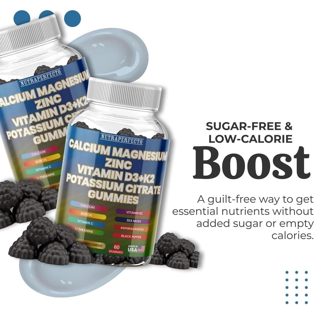 Gomitas de Calcio Sin Azúcar NutraPerfecto 54g - Vitamina D3 K2