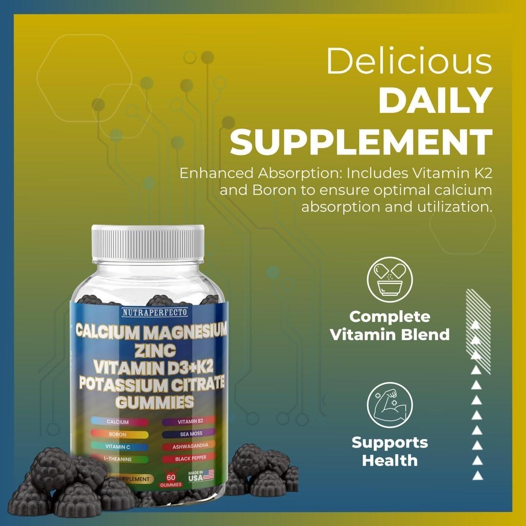 Gomitas de Calcio Sin Azúcar NutraPerfecto 54g - Vitamina D3 K2