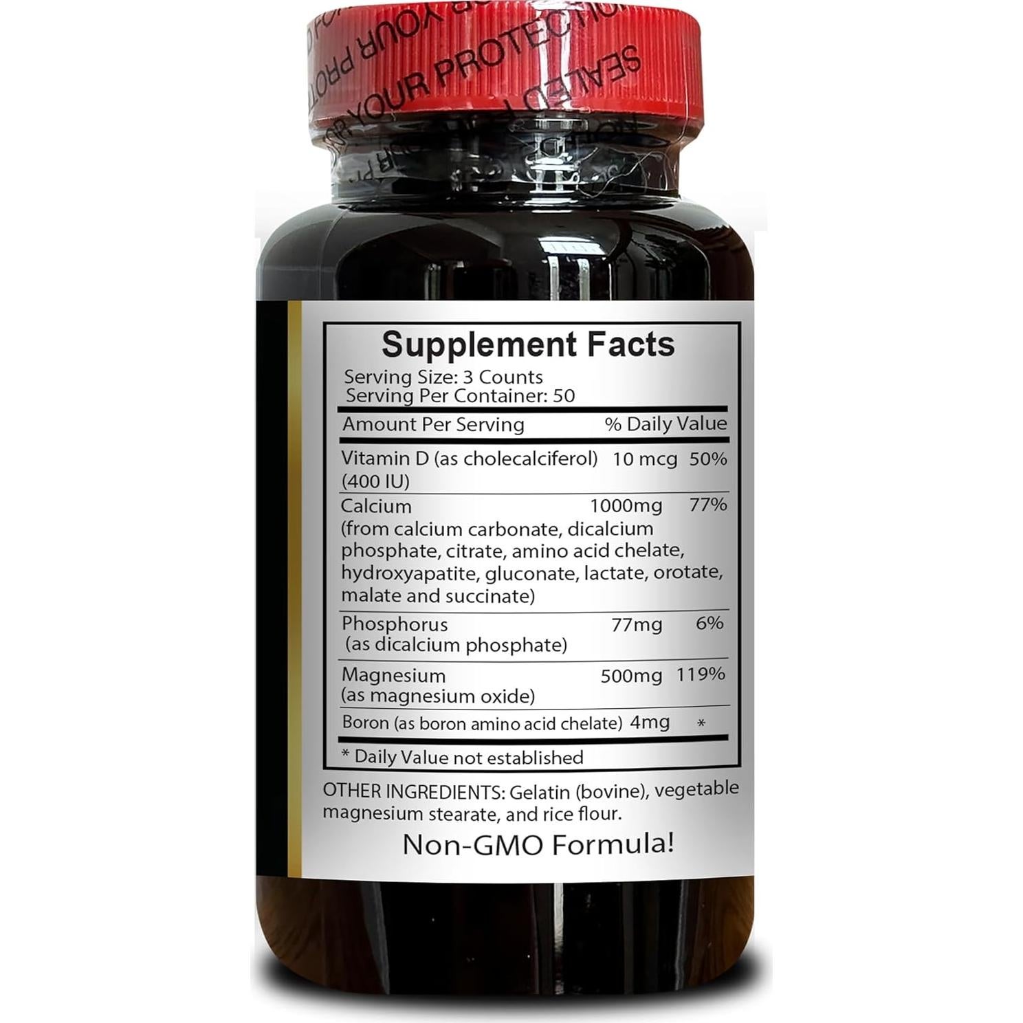 Calcio Magnesio Vitalabs - Suplemento 300 Cápsulas Sin Gluten