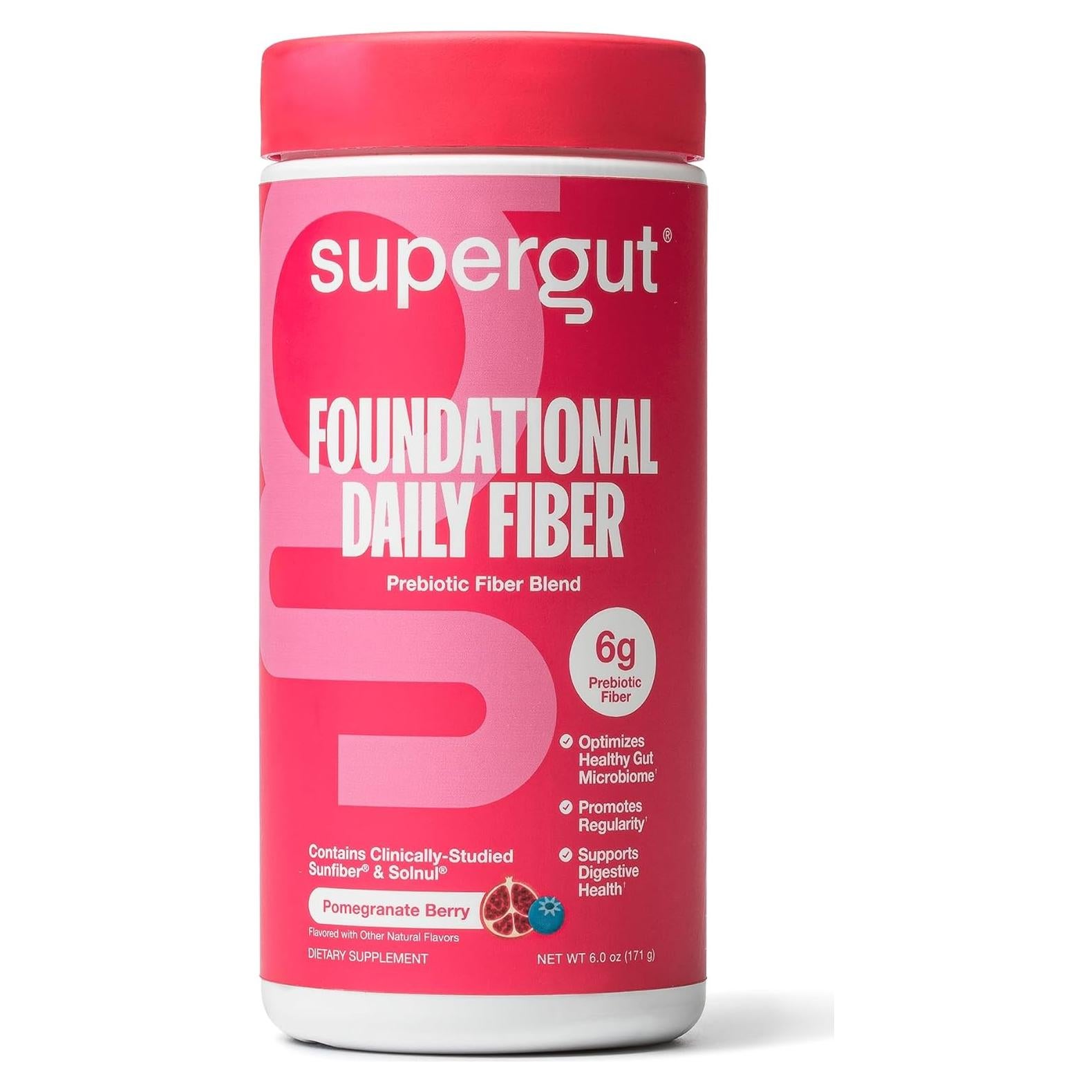 Polvo de Fibra Diaria Supergut 170g Vegano Sabor Granada