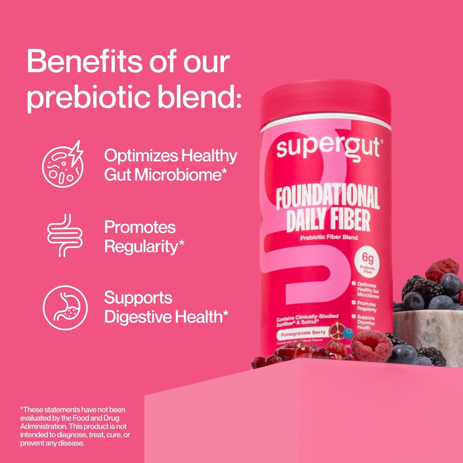 Polvo de Fibra Diaria Supergut 170g Vegano Sabor Granada